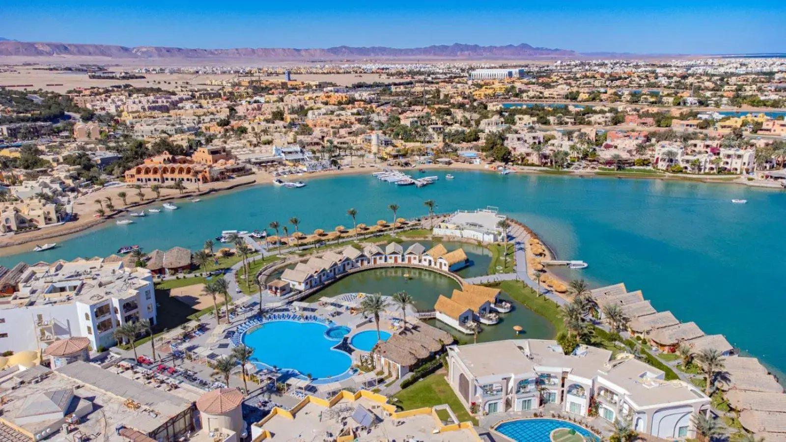 Bird's eye view in Panorama Bungalows Resort El Gouna Bird's eye view in Panorama Bungalows Resort El Gouna