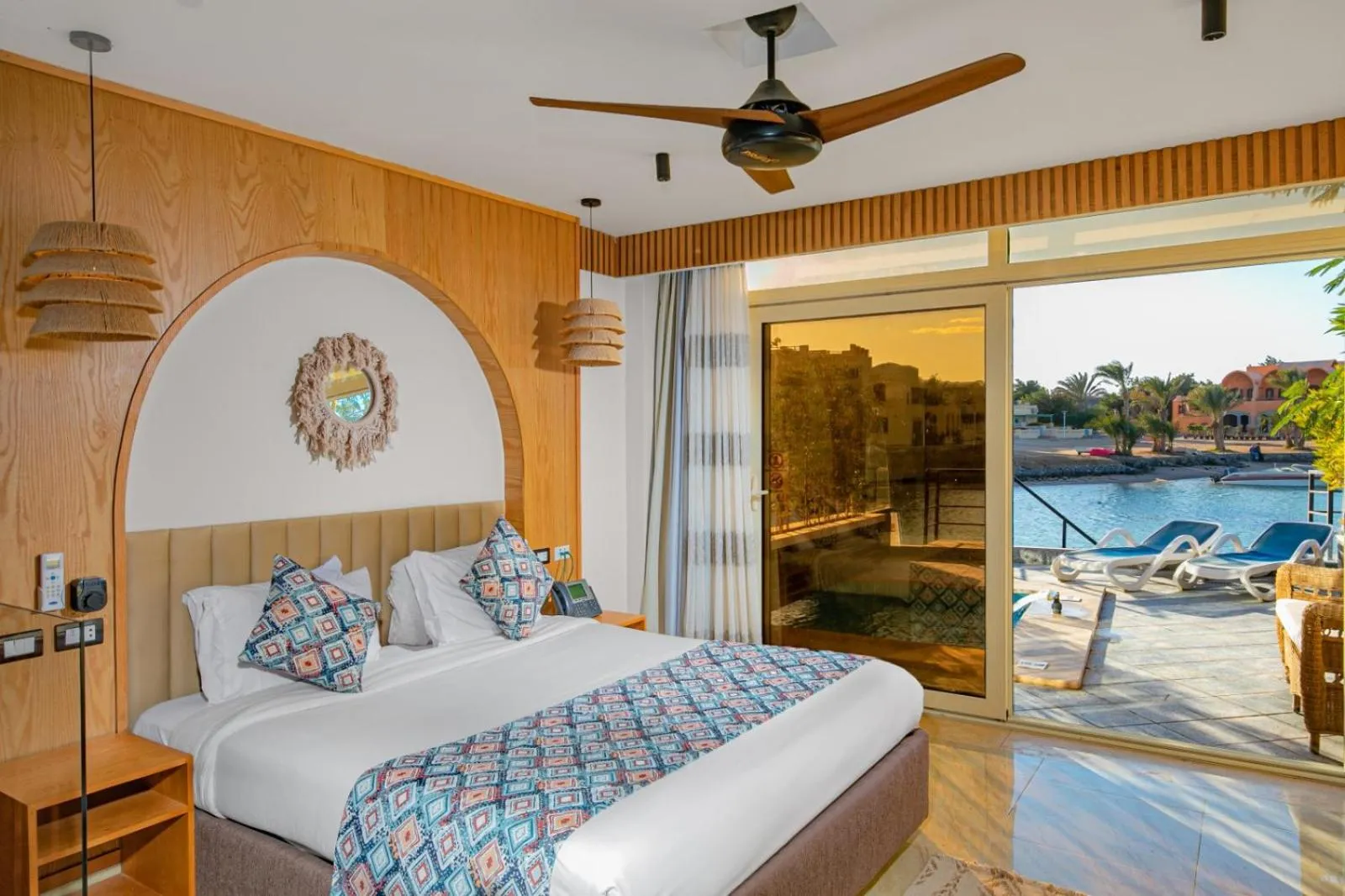 Bed in Panorama Bungalows Resort El Gouna