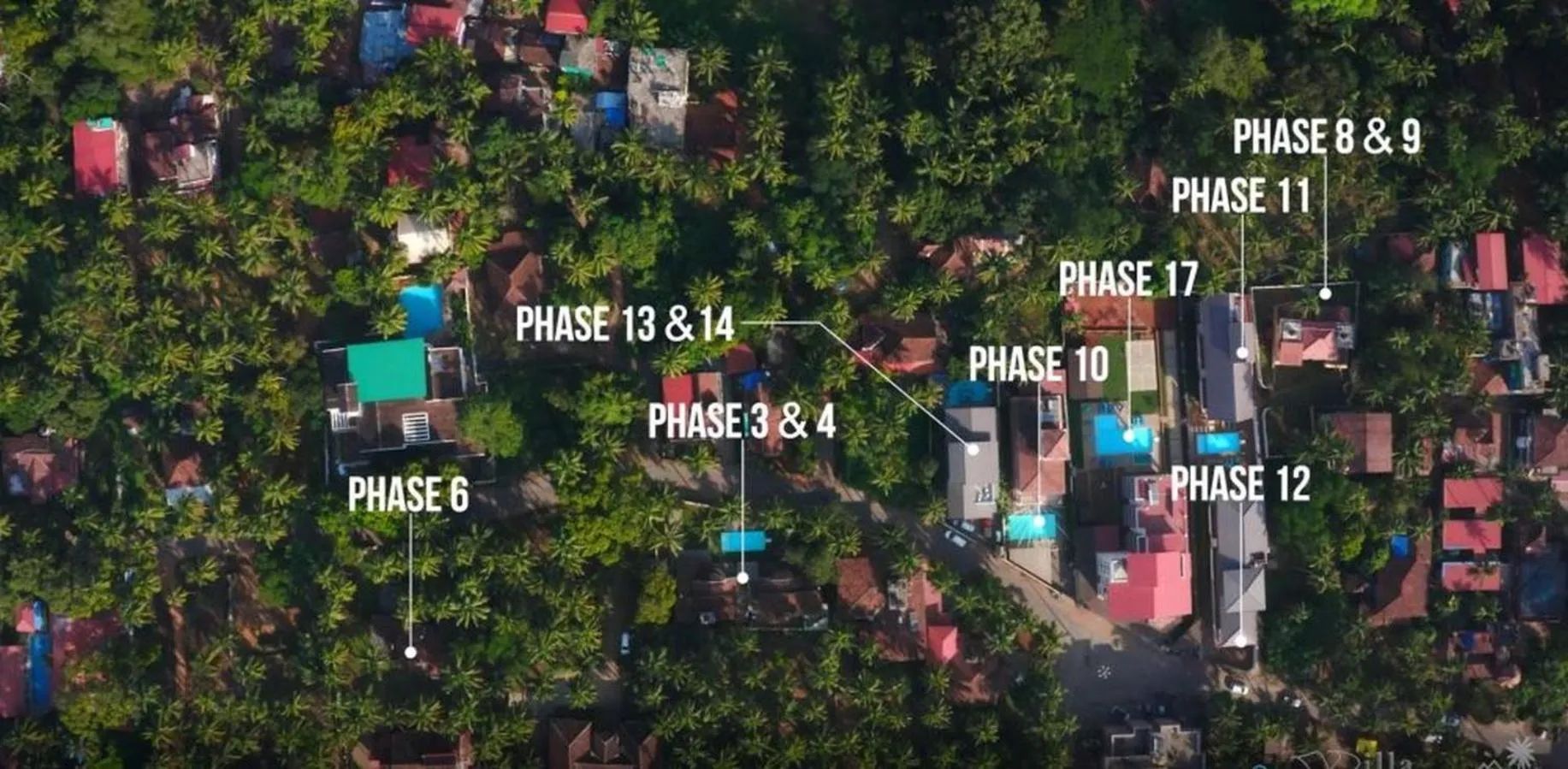 Bird's eye view in Villa Calangute Phase 11