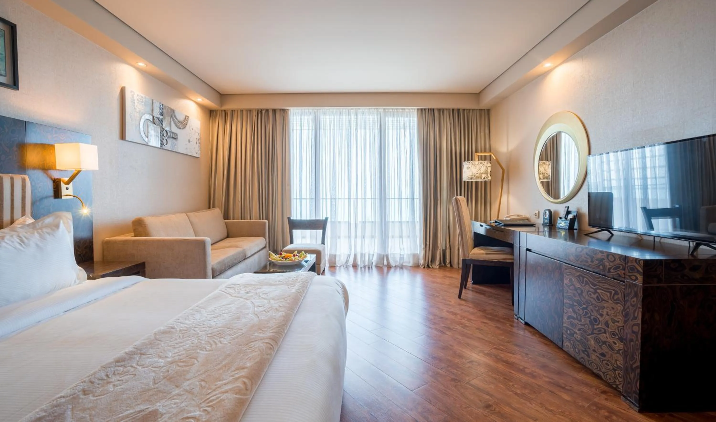 Seating area, Bed in Dreamland Oasis Hotel Chakvi