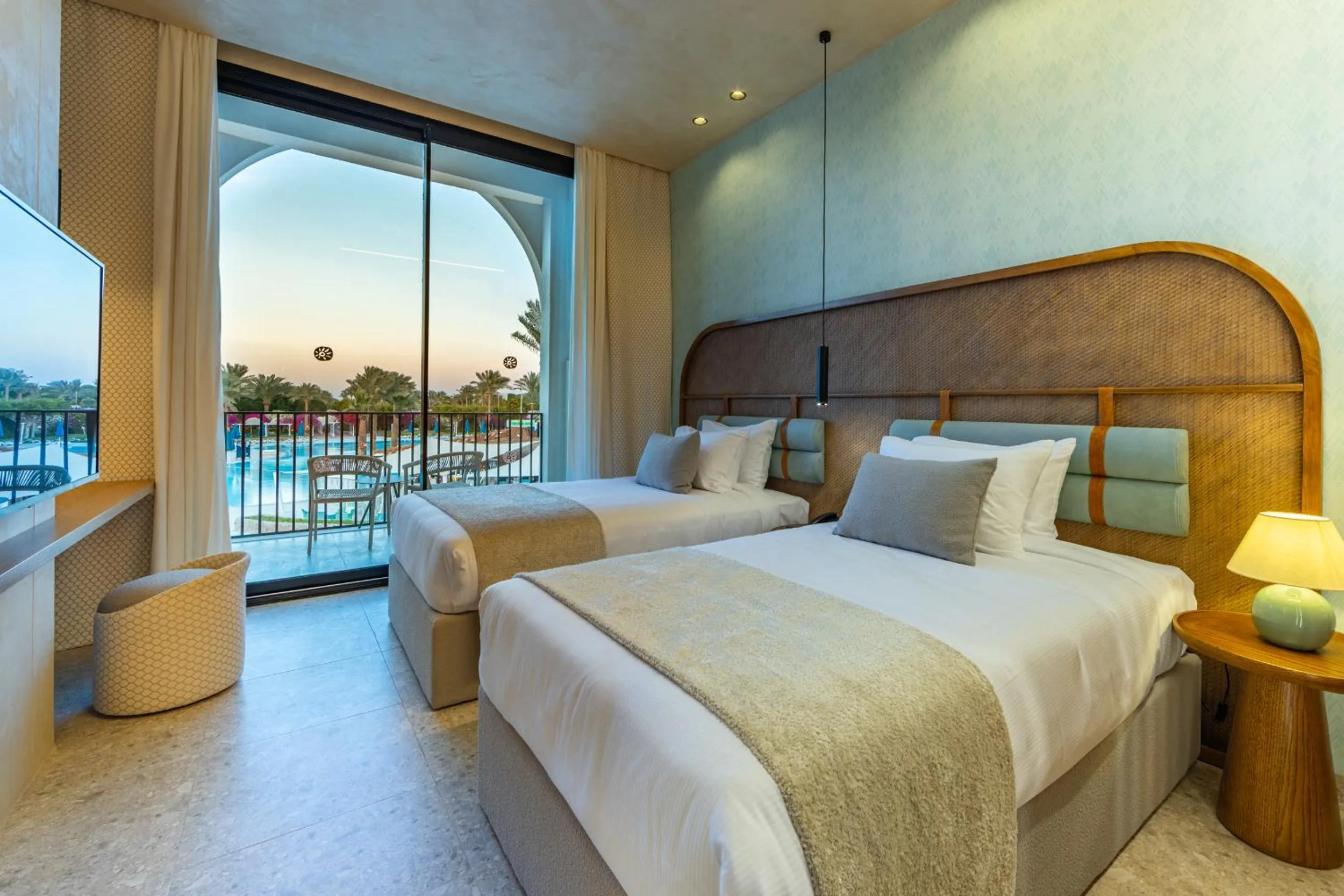 View (from property/room), Bed in Desert Rose Resort