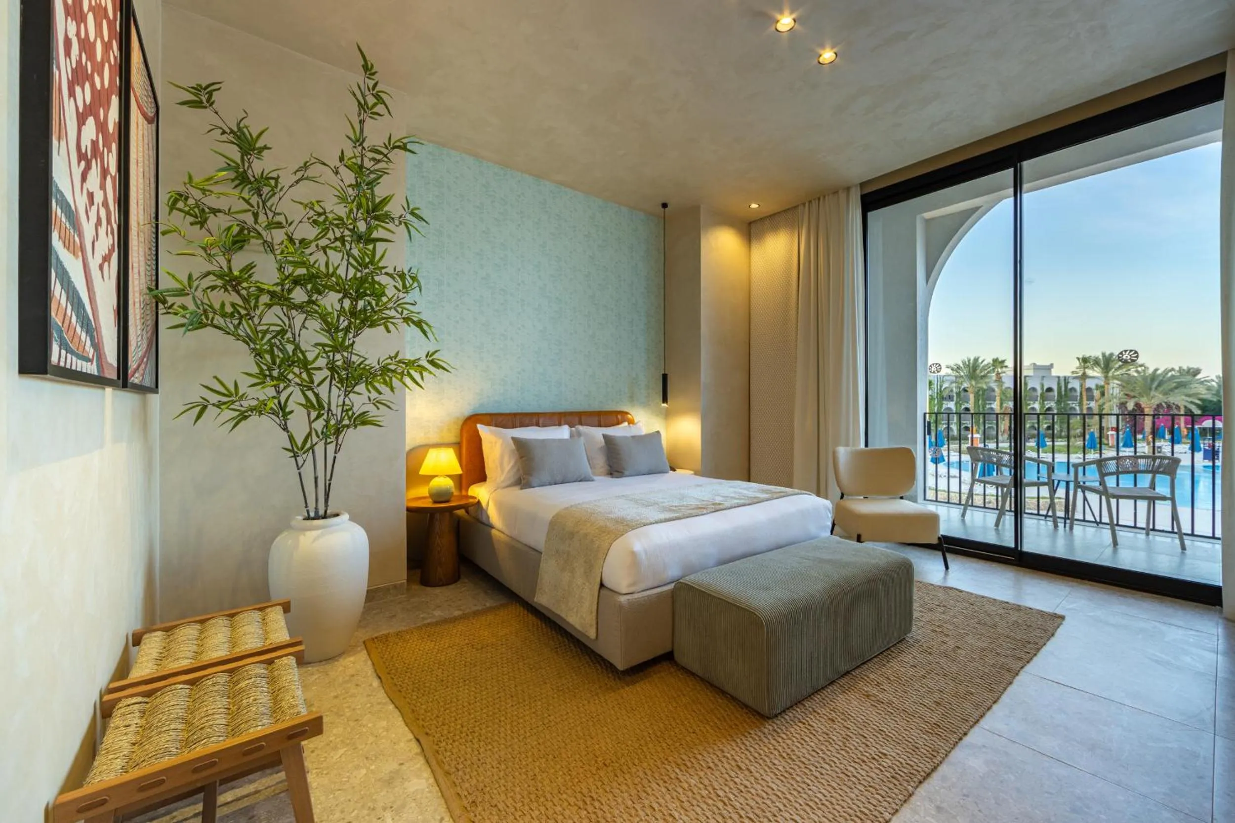 View (from property/room), Bed in Desert Rose Resort