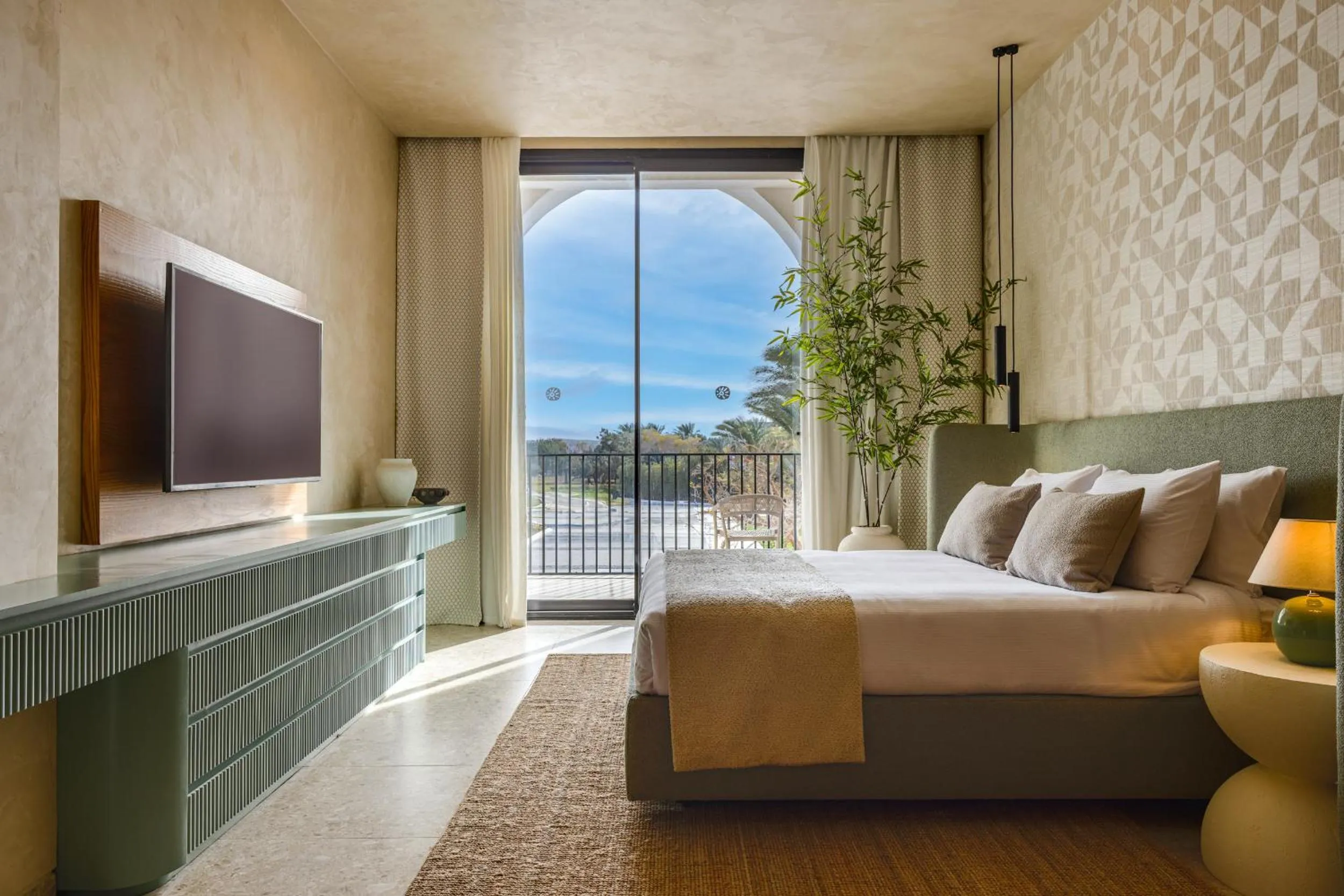 View (from property/room), Bed in Desert Rose Resort