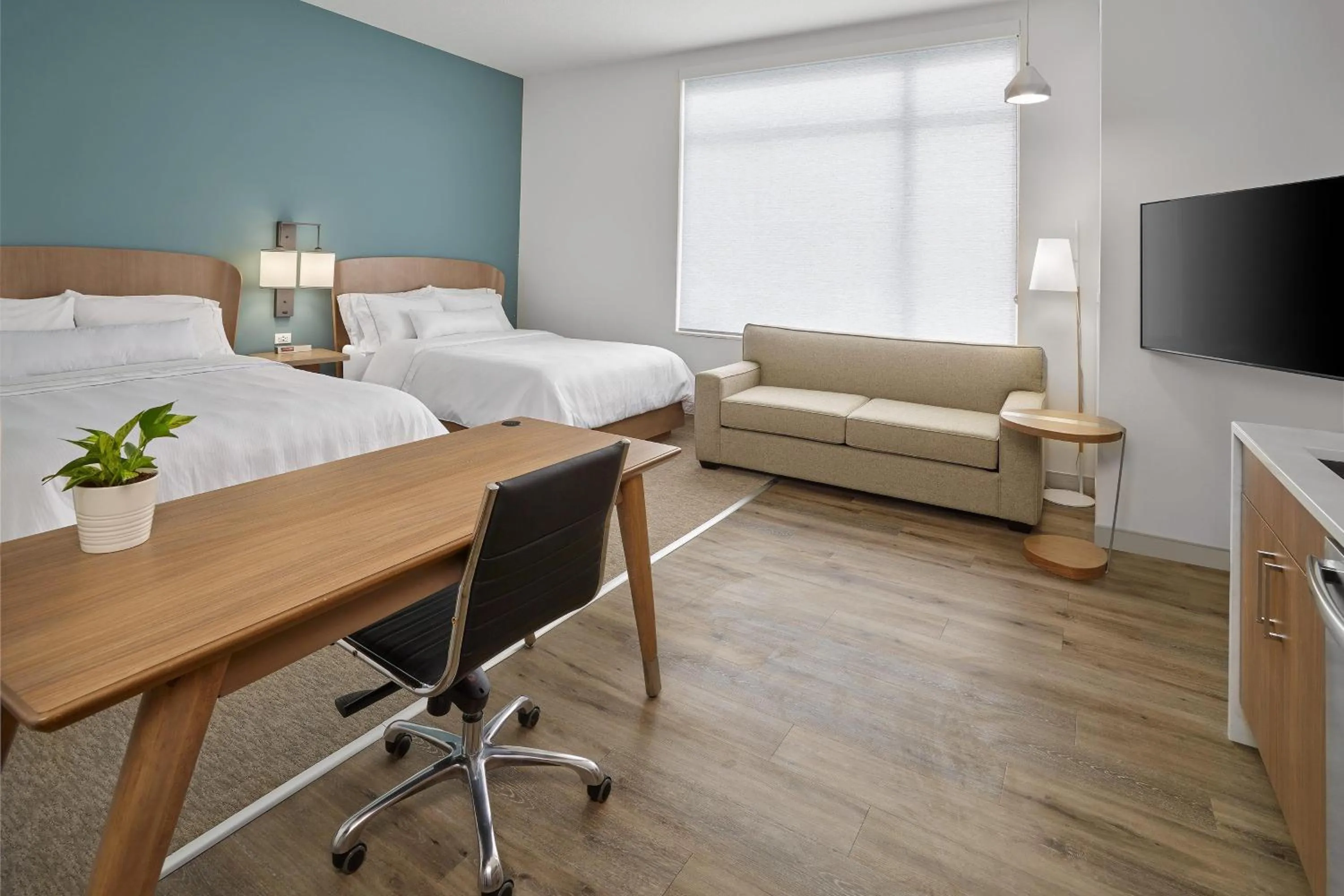 Photo of the whole room, Bed in Element Edmonton West