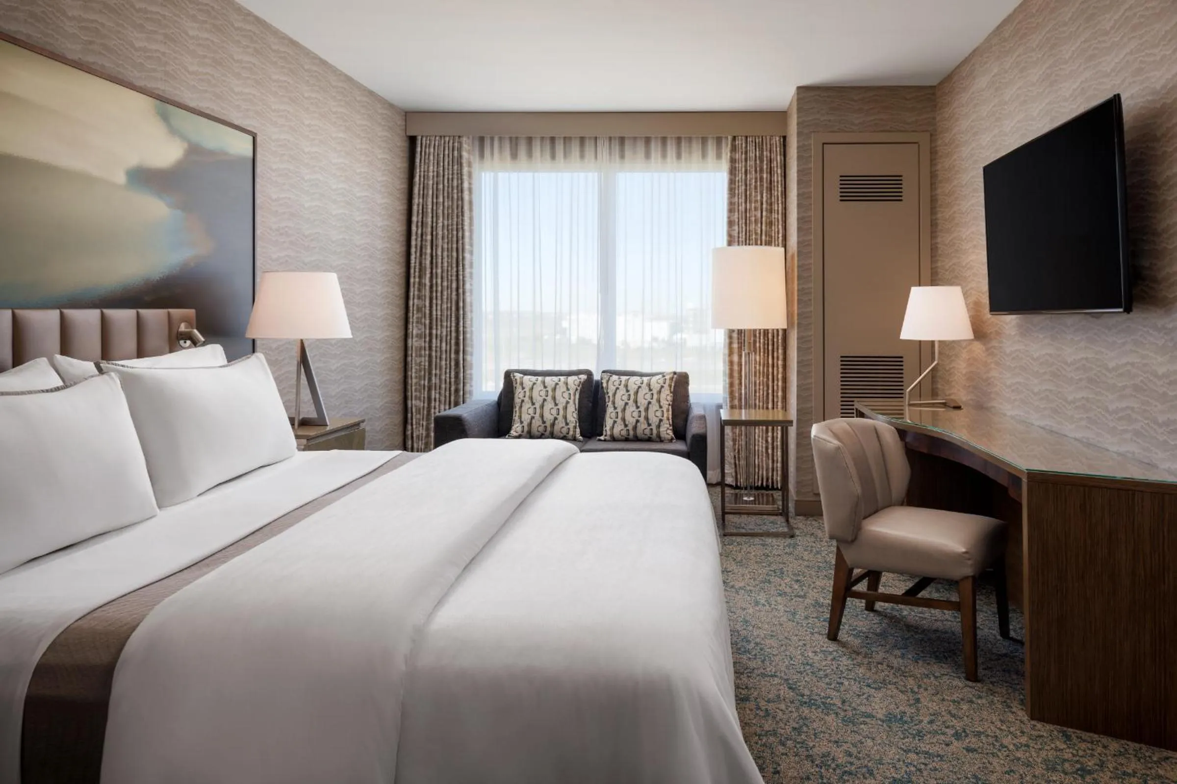 Bed in The Westin Calgary Airport