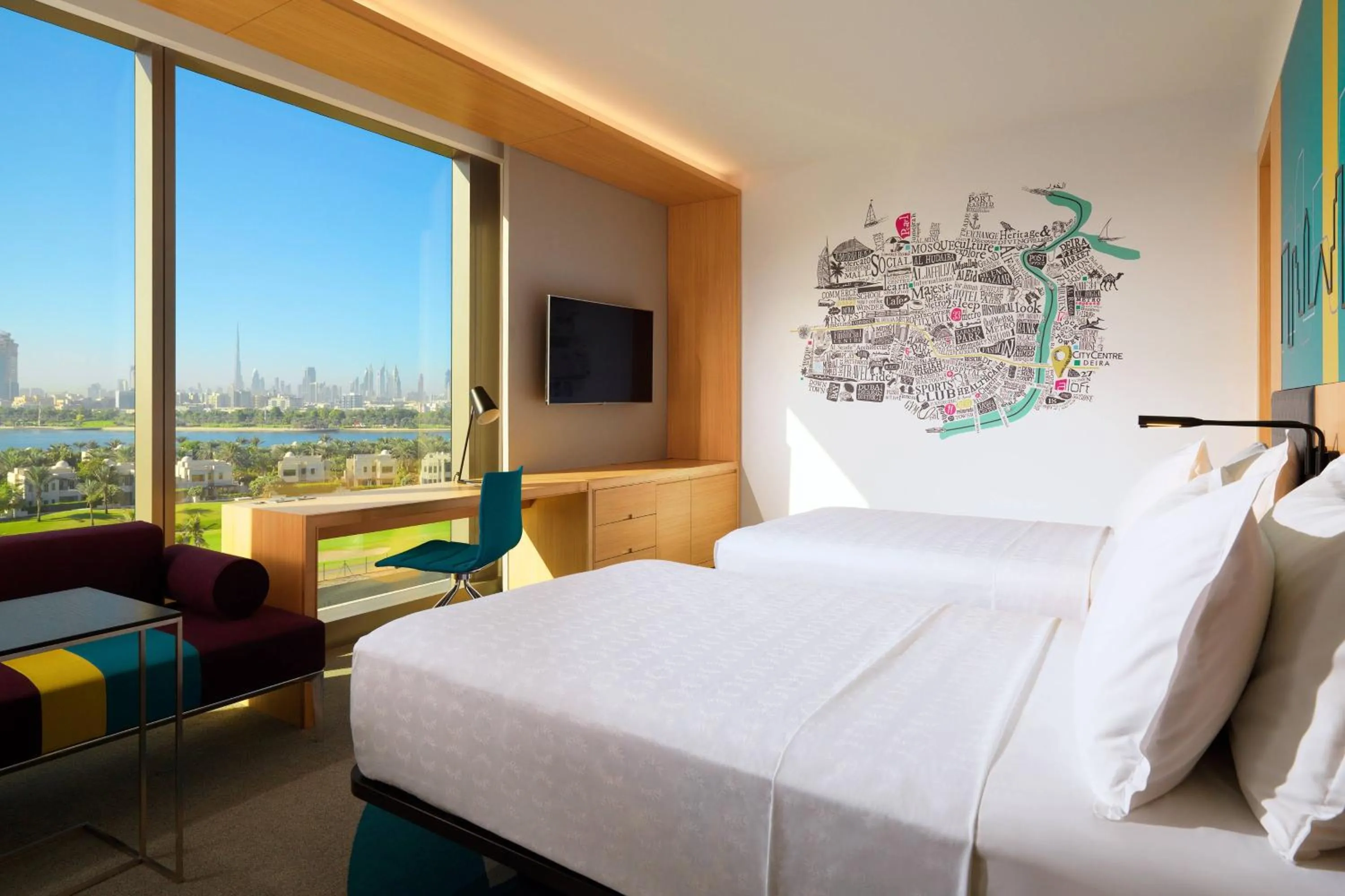 Photo of the whole room, Bed in Aloft Dubai Creek