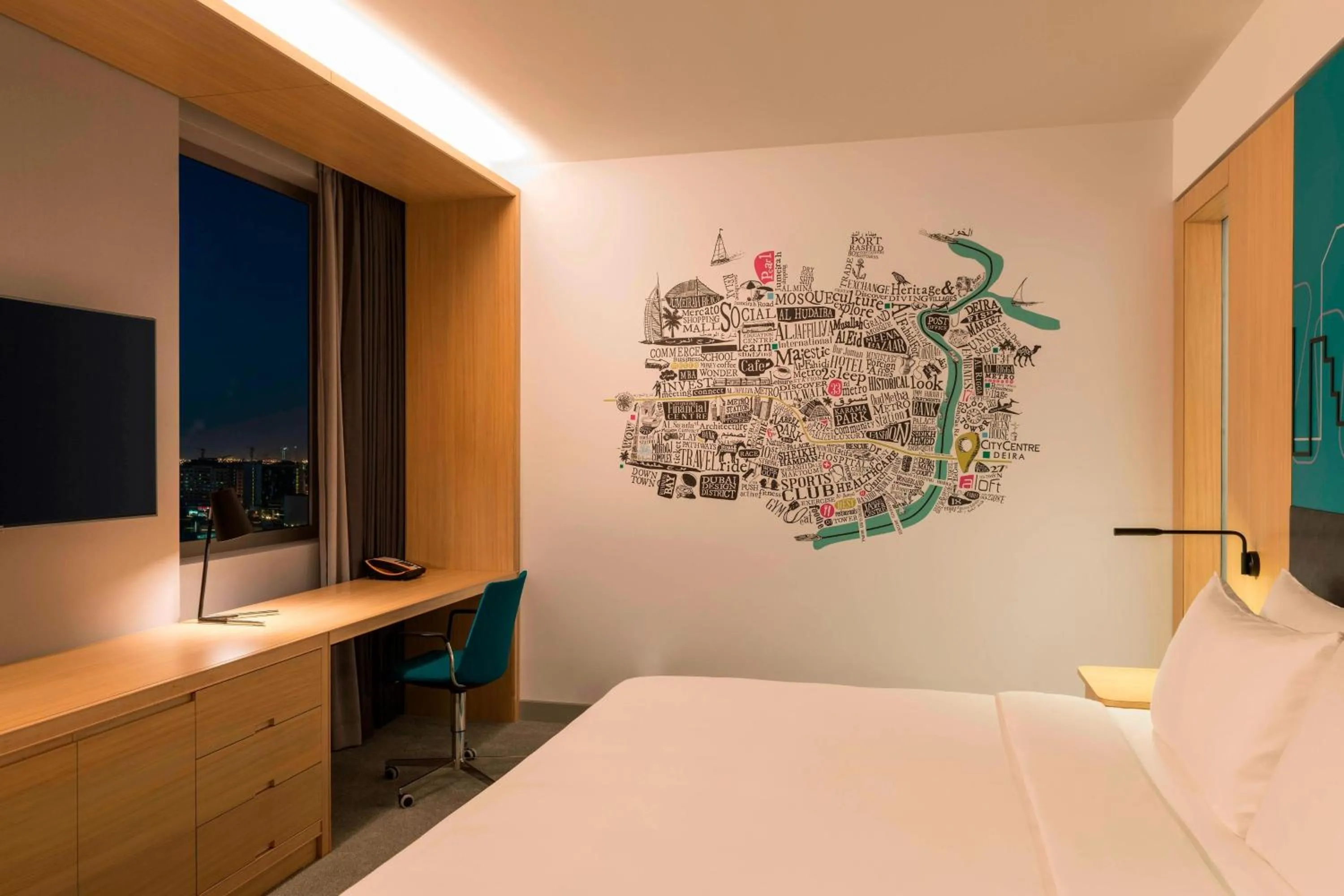 Photo of the whole room, Bed in Aloft Dubai Creek