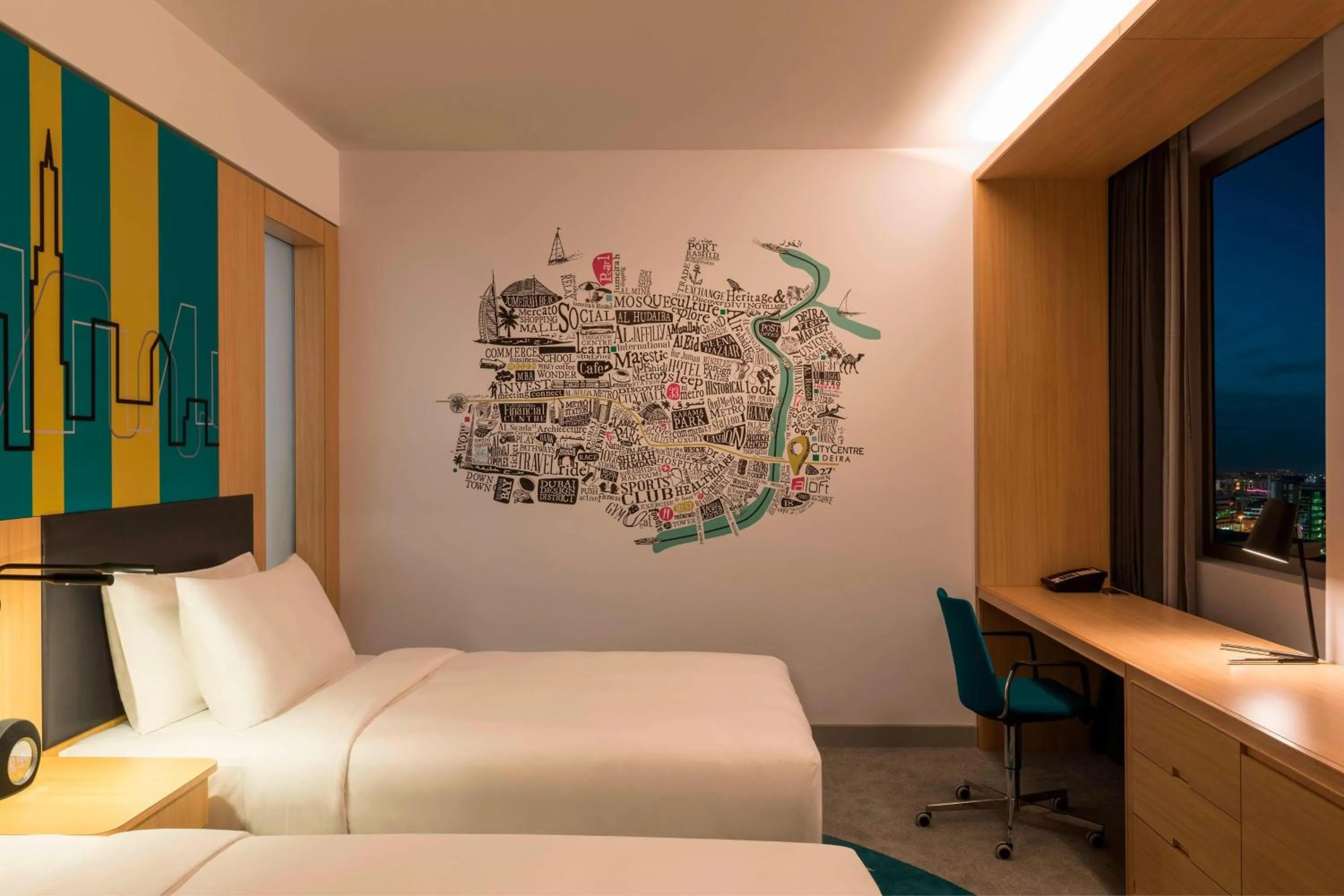 Photo of the whole room, Bed in Aloft Dubai Creek