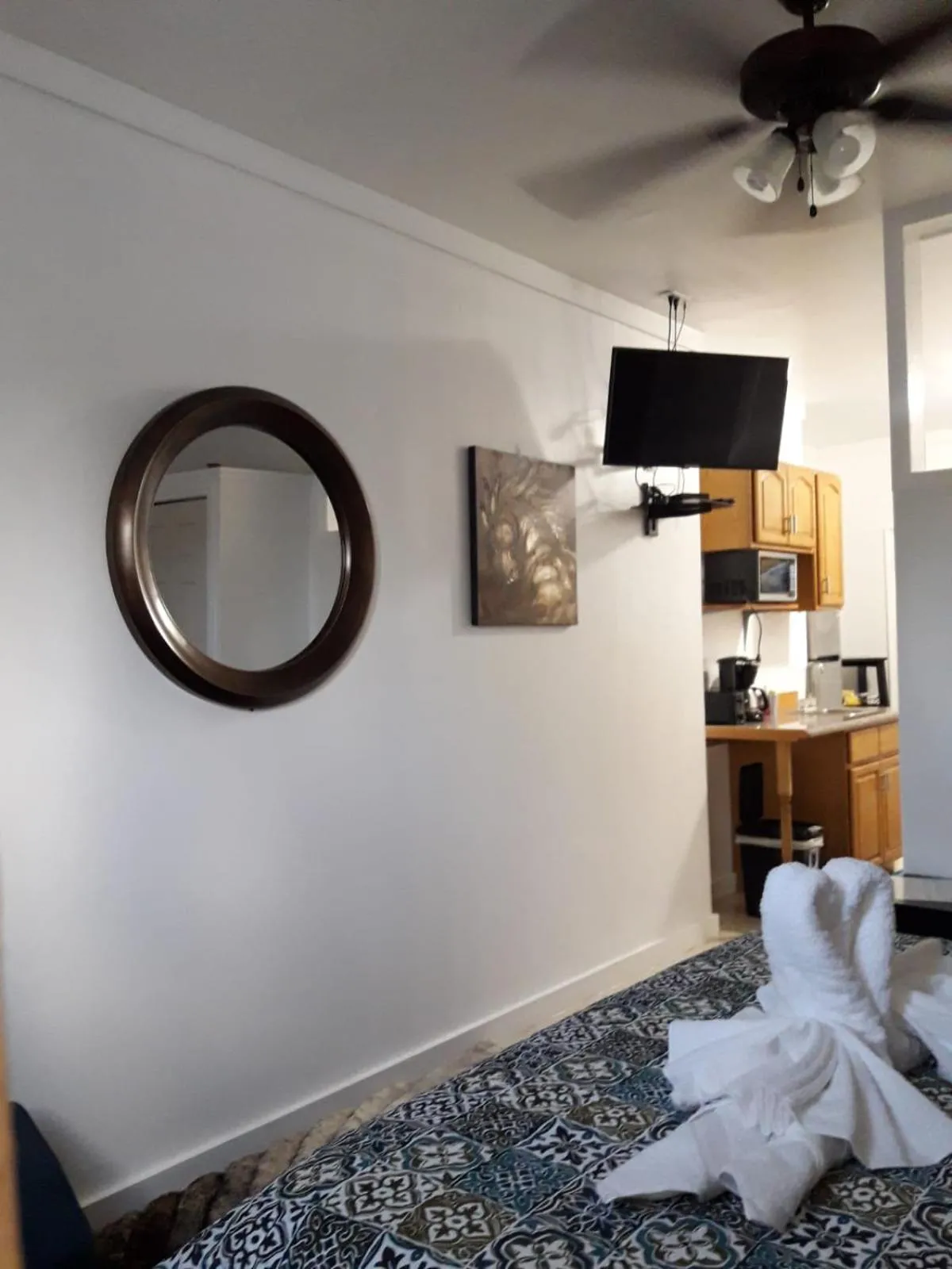 TV and multimedia, Bed in BELL At The Airport Suites Adults Only - Free Airport Transportation