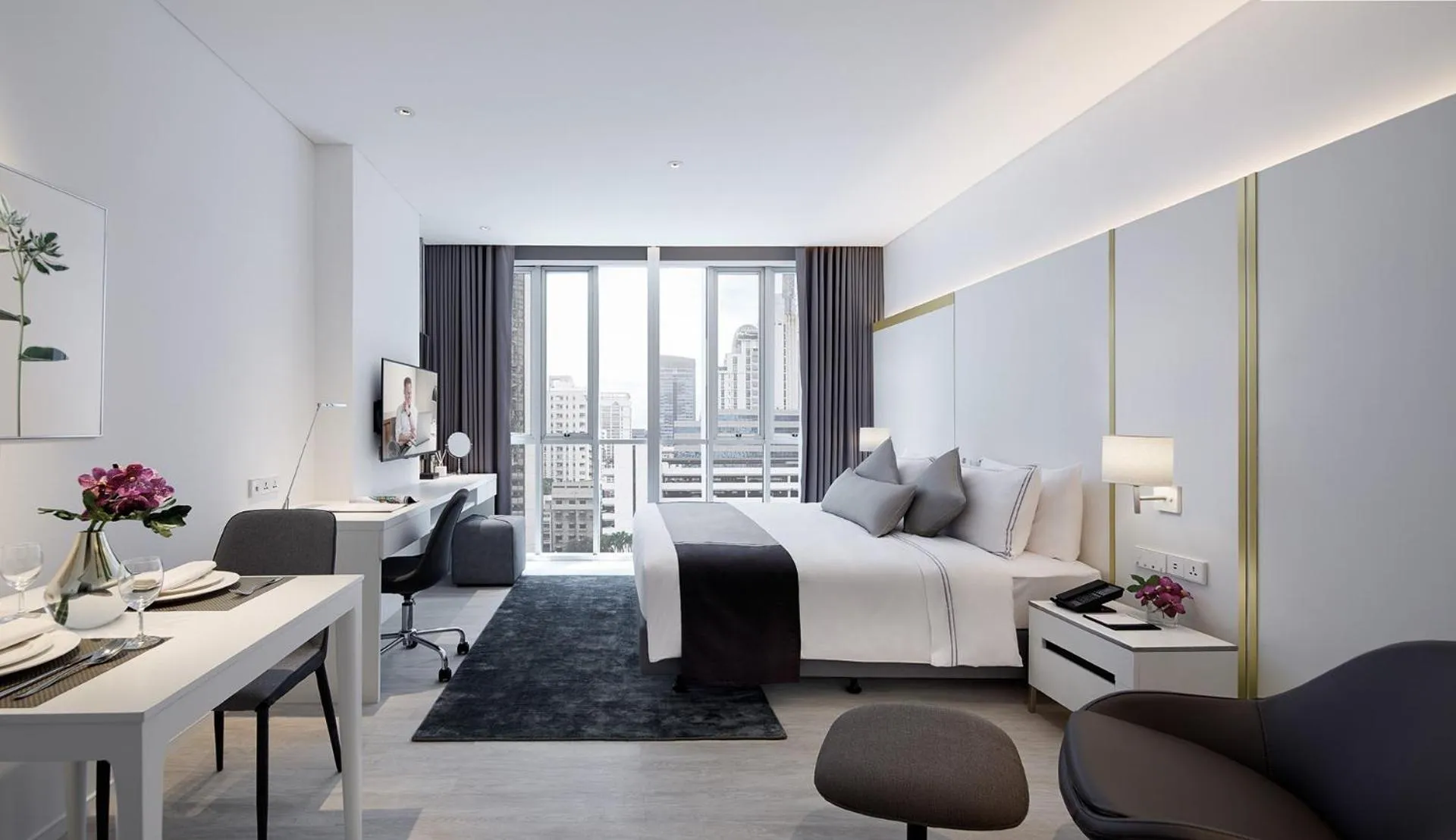 Bedroom, Bed in Somerset Maison Asoke Bangkok