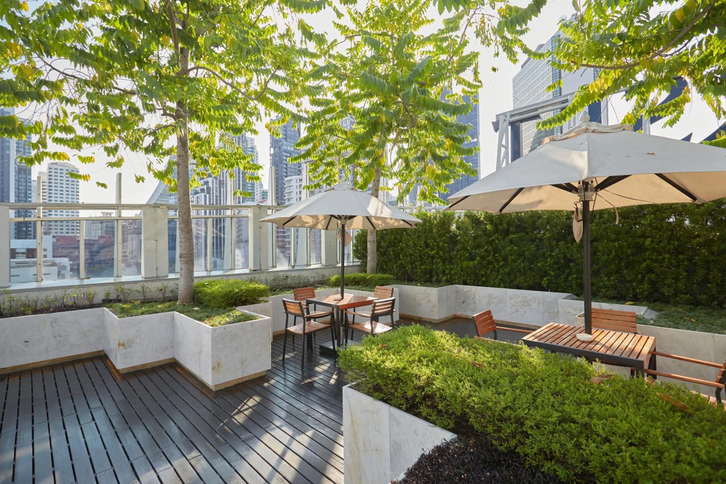Pool view in Somerset Maison Asoke Bangkok
