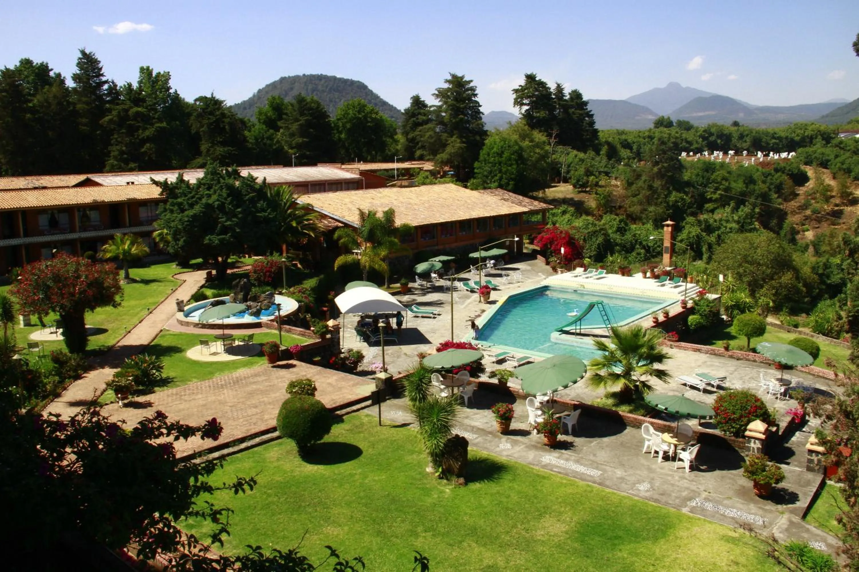 Pool view in Hotel Pie de la Sierra