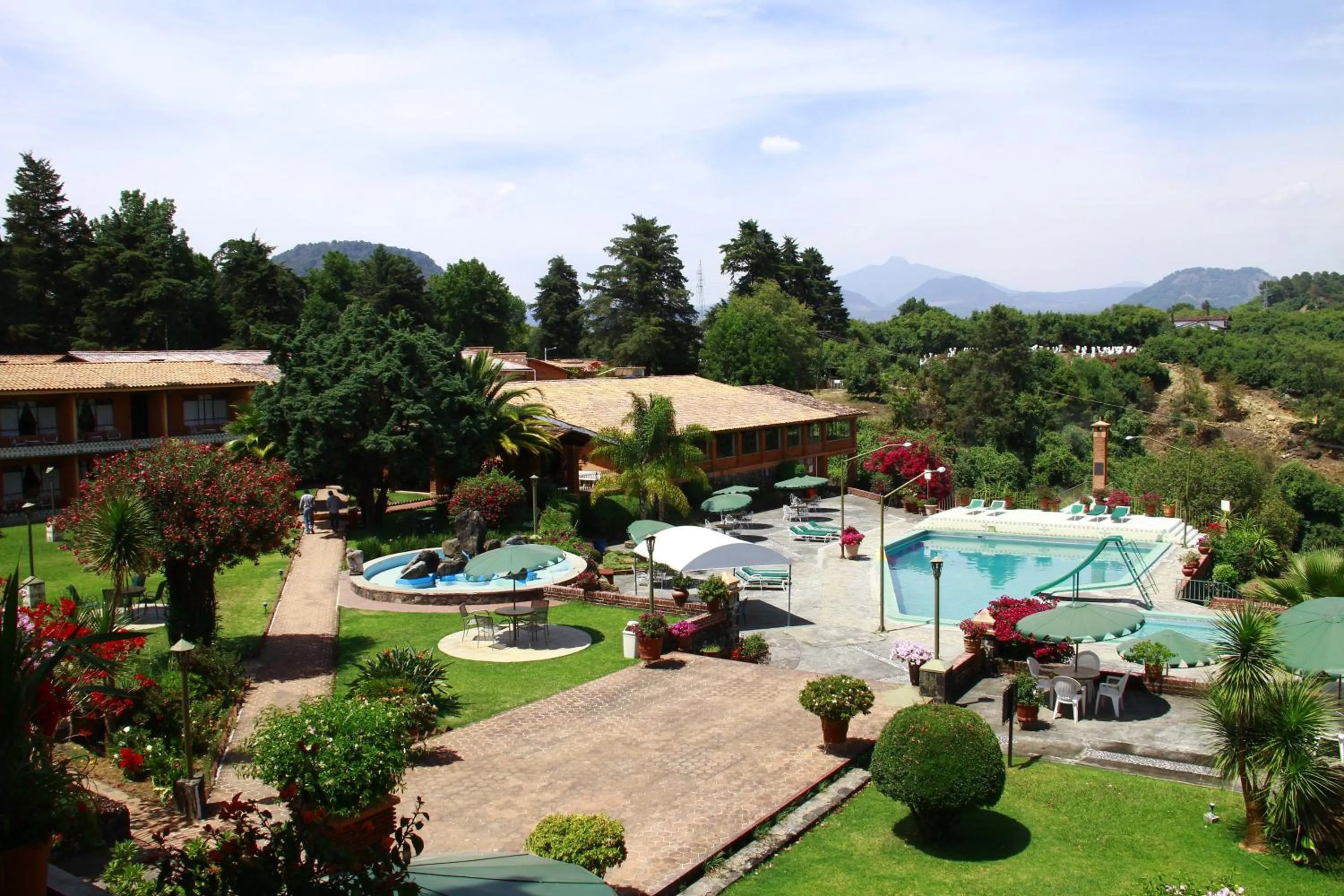 Pool view in Hotel Pie de la Sierra