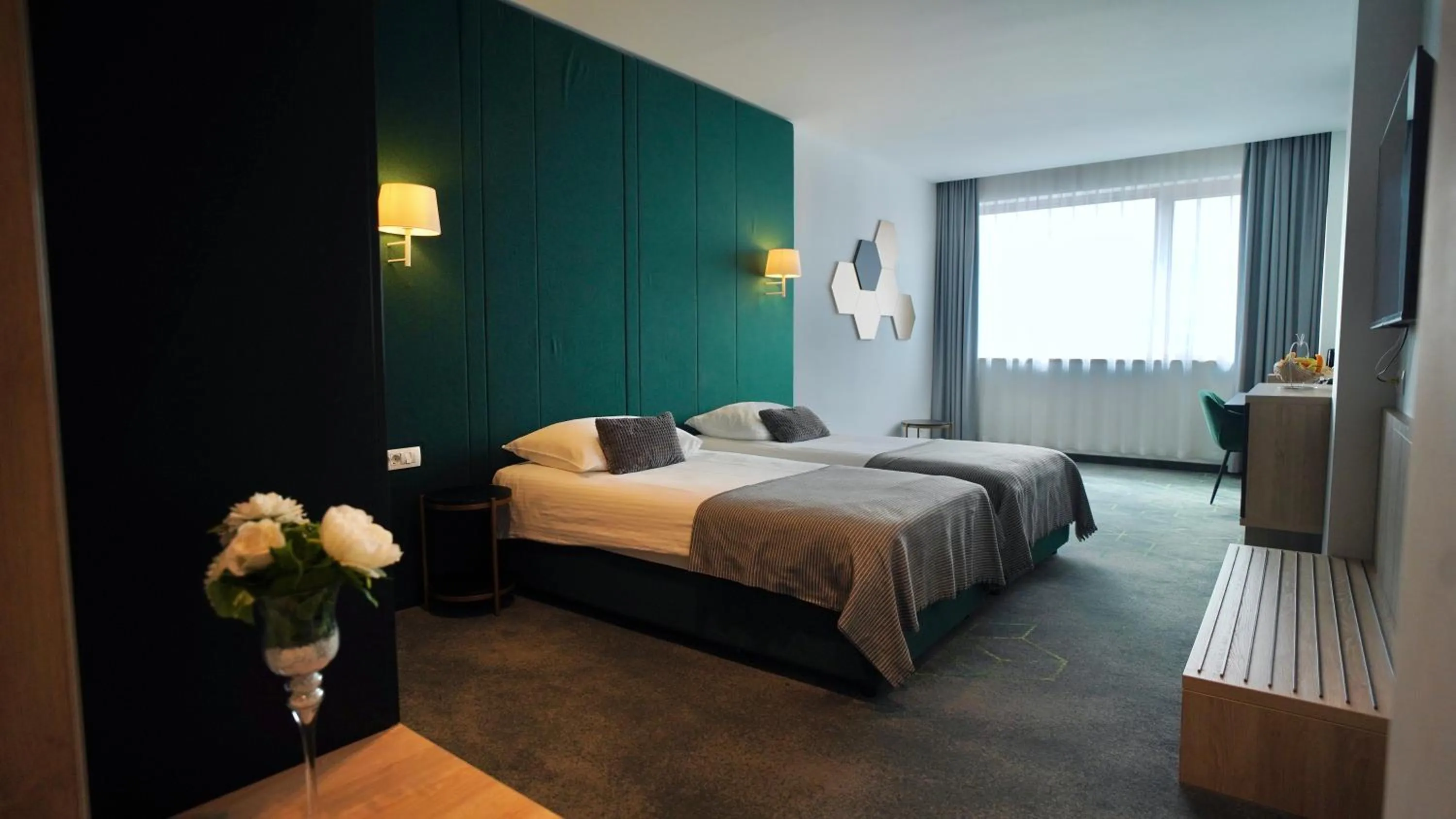 Bed in Hotel Diplomat