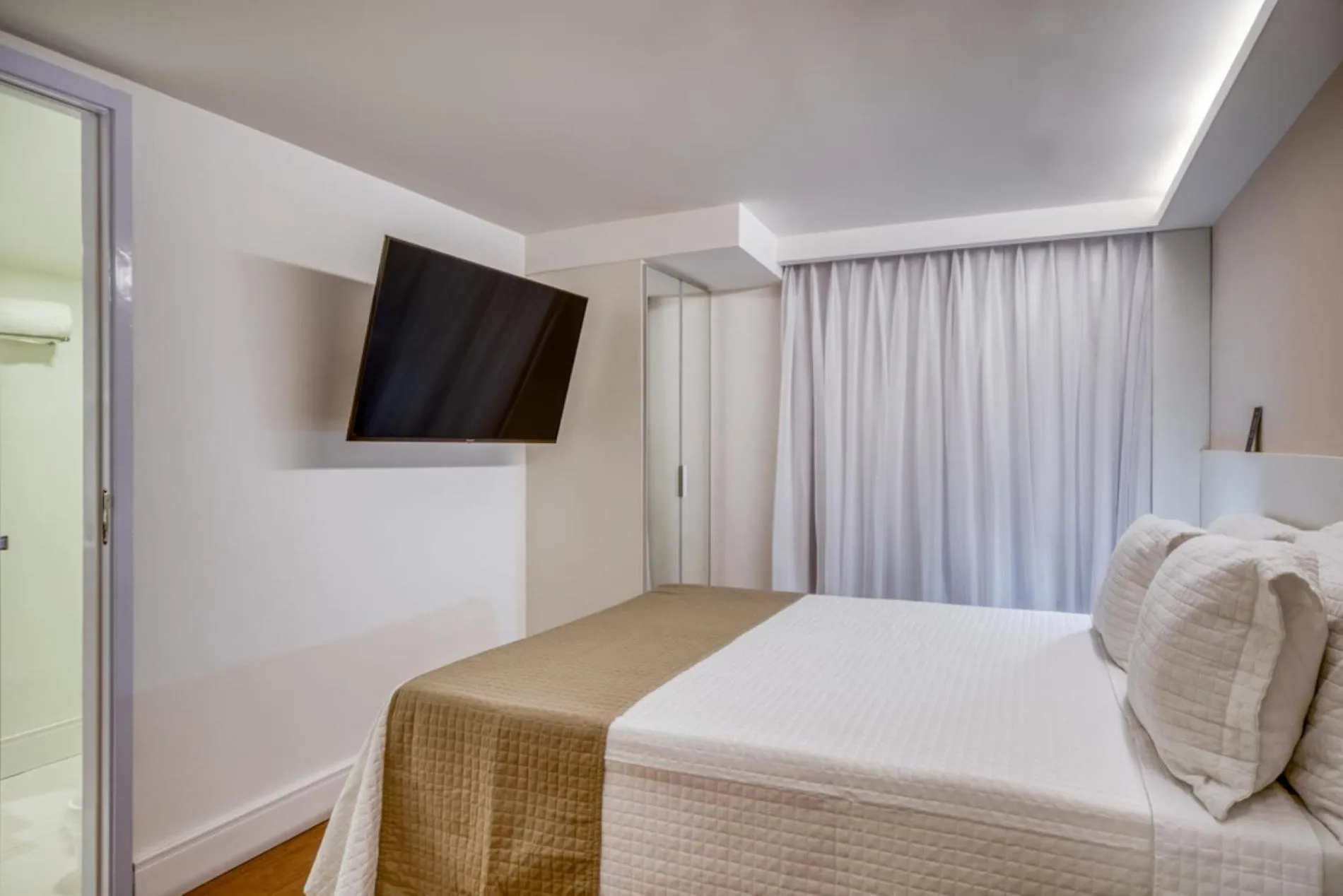 Bed in Hotel Brisa Suítes Pajuçara