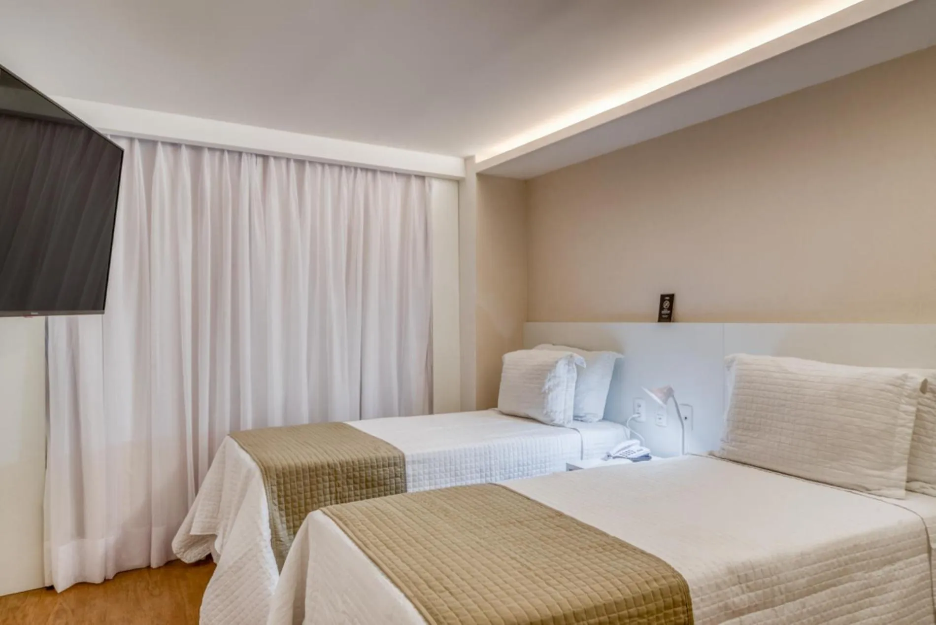 Bed in Hotel Brisa Suítes Pajuçara