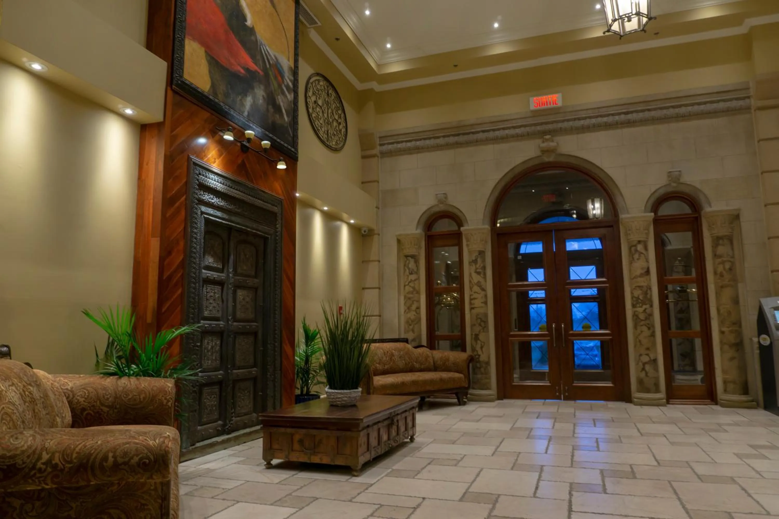 Lobby or reception in Hotel Brossard