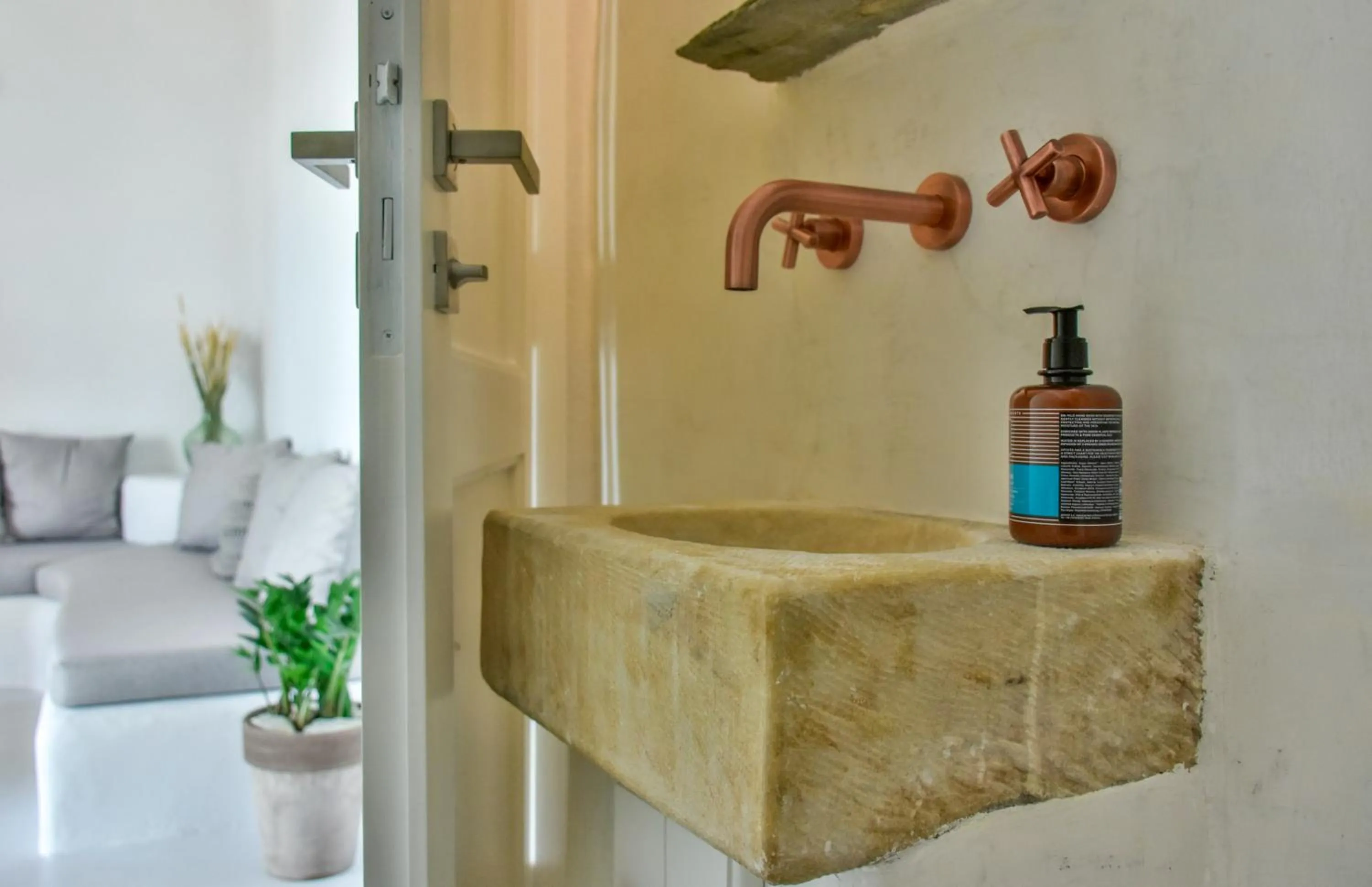 Bathroom in Living Theros Luxury Suites