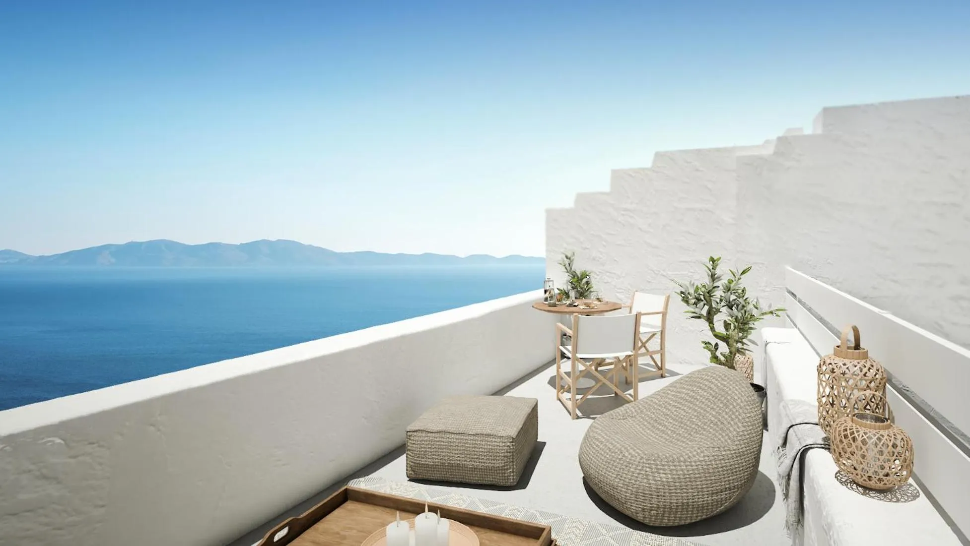 Balcony/Terrace in Living Theros Luxury Suites
