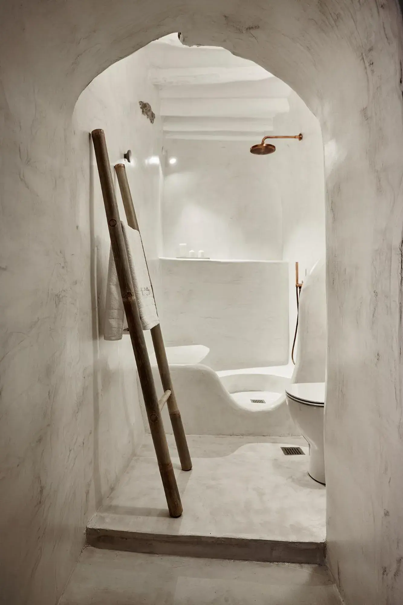 Bathroom in Living Theros Luxury Suites Bathroom in Living Theros Luxury Suites