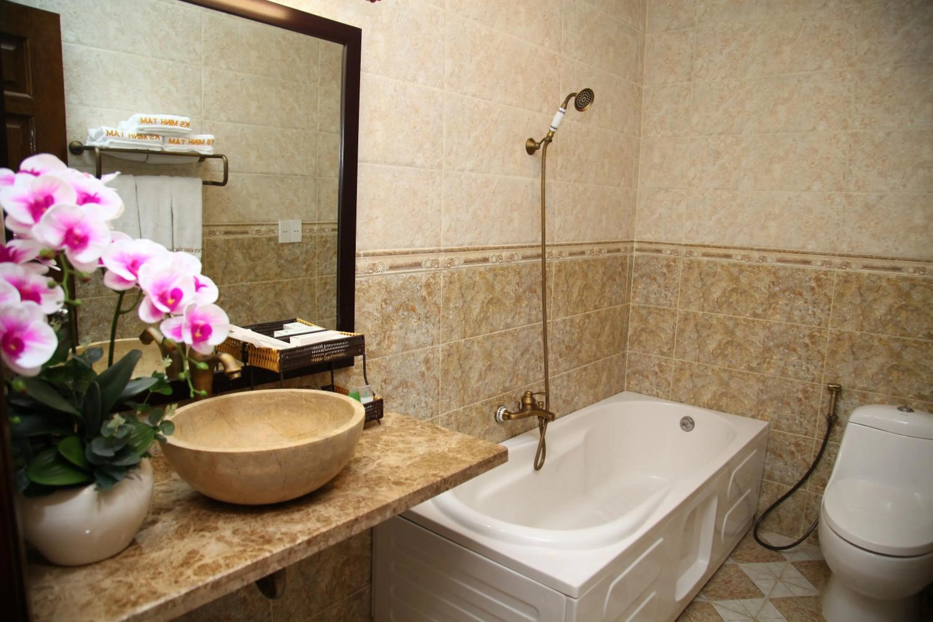 Bathroom in Minh Tam Hotel and Spa