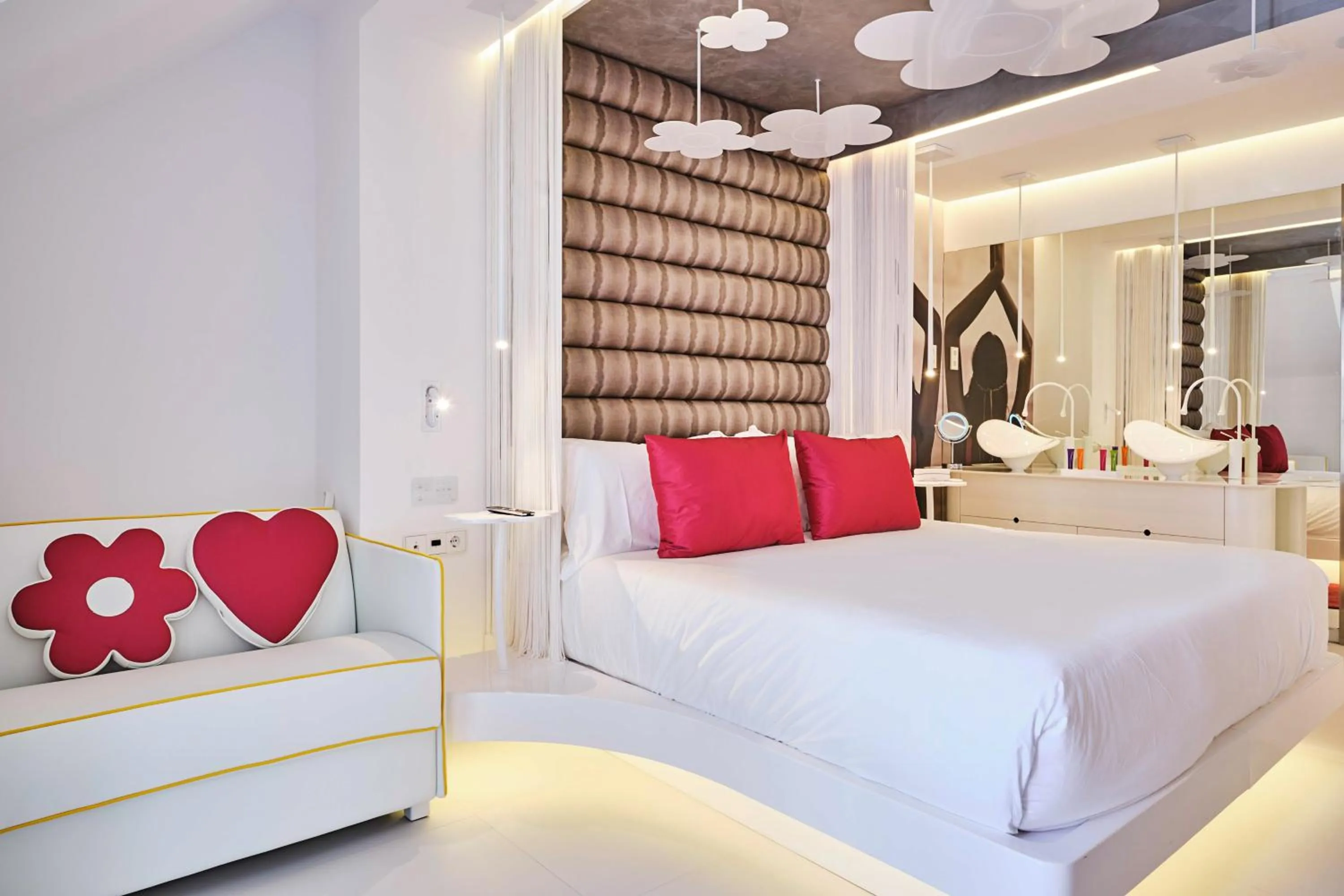 Bed in Five Flowers Hotel Formentera, member of Melia Collection