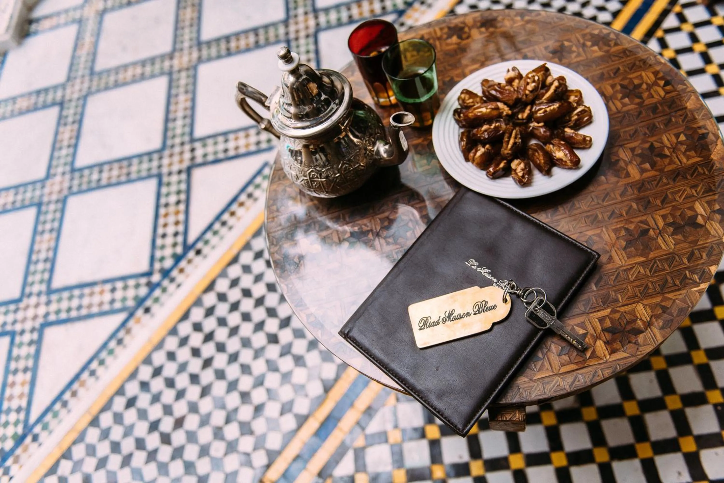 Lobby or reception in Riad Maison Bleue and Spa