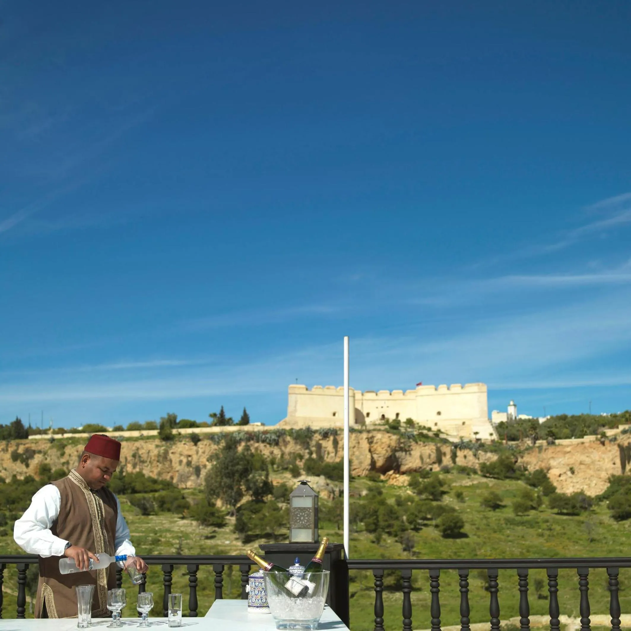 Balcony/Terrace in Riad Maison Bleue and Spa