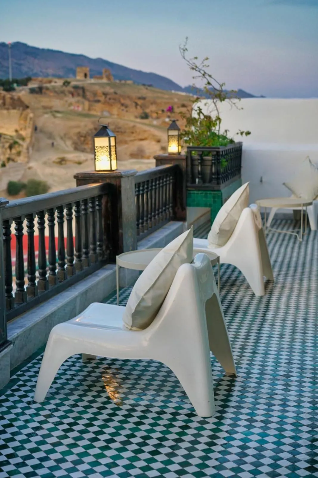 Balcony/Terrace in Riad Maison Bleue and Spa