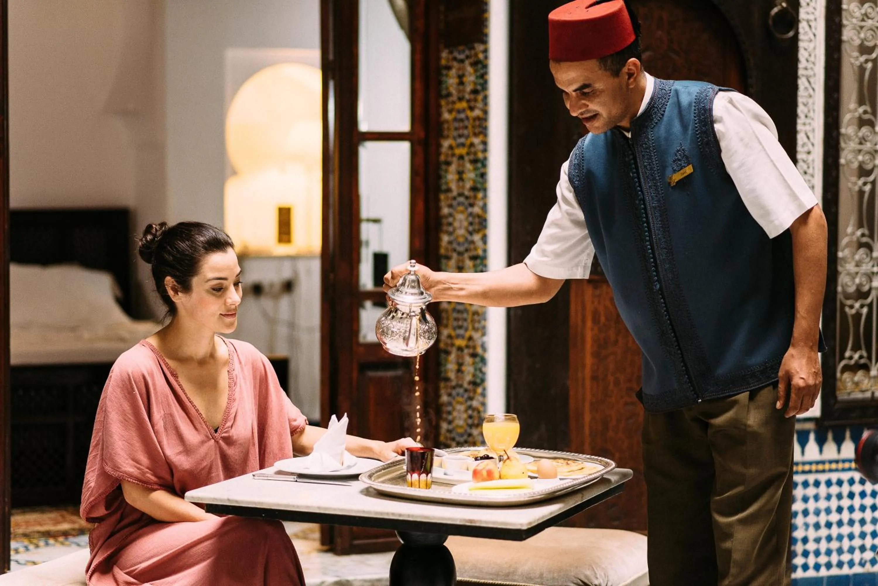 Restaurant/places to eat in Riad Maison Bleue and Spa