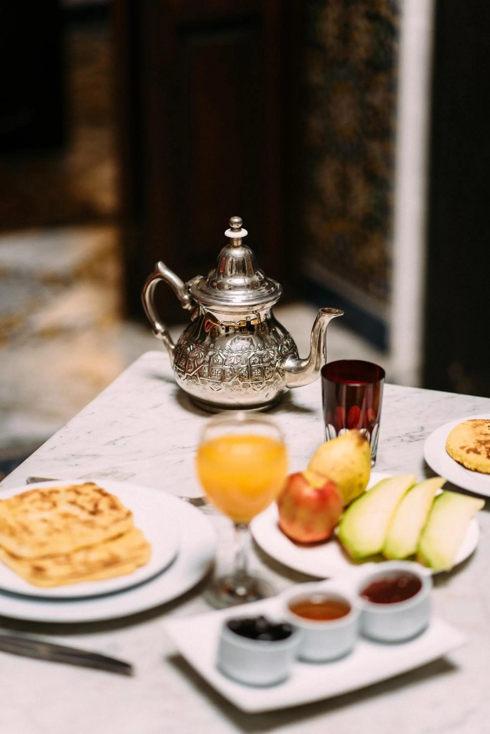 Restaurant/places to eat in Riad Maison Bleue and Spa