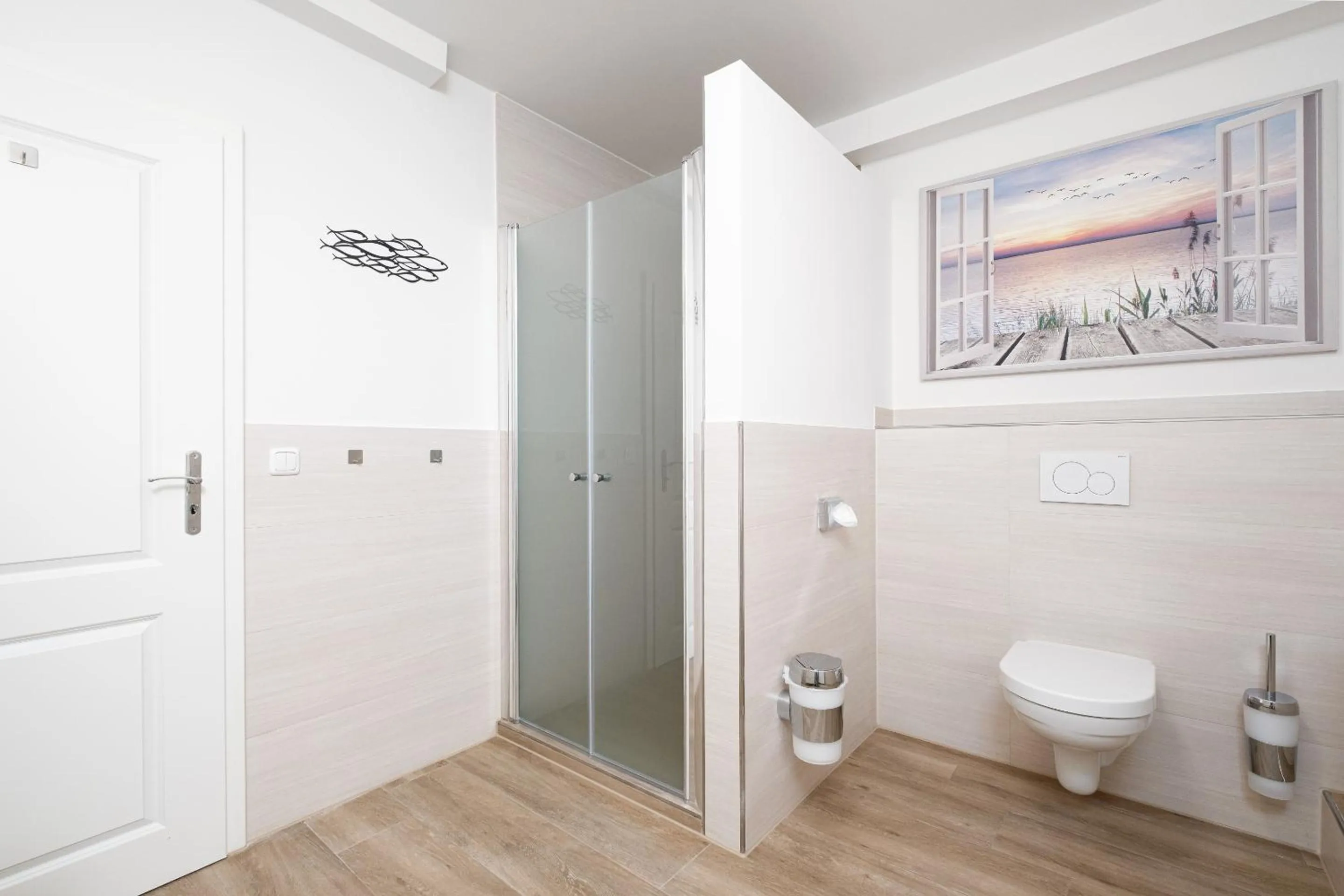 Bathroom in Gästehaus "Kleines Stadtidyll" -Zimmer und Apartments