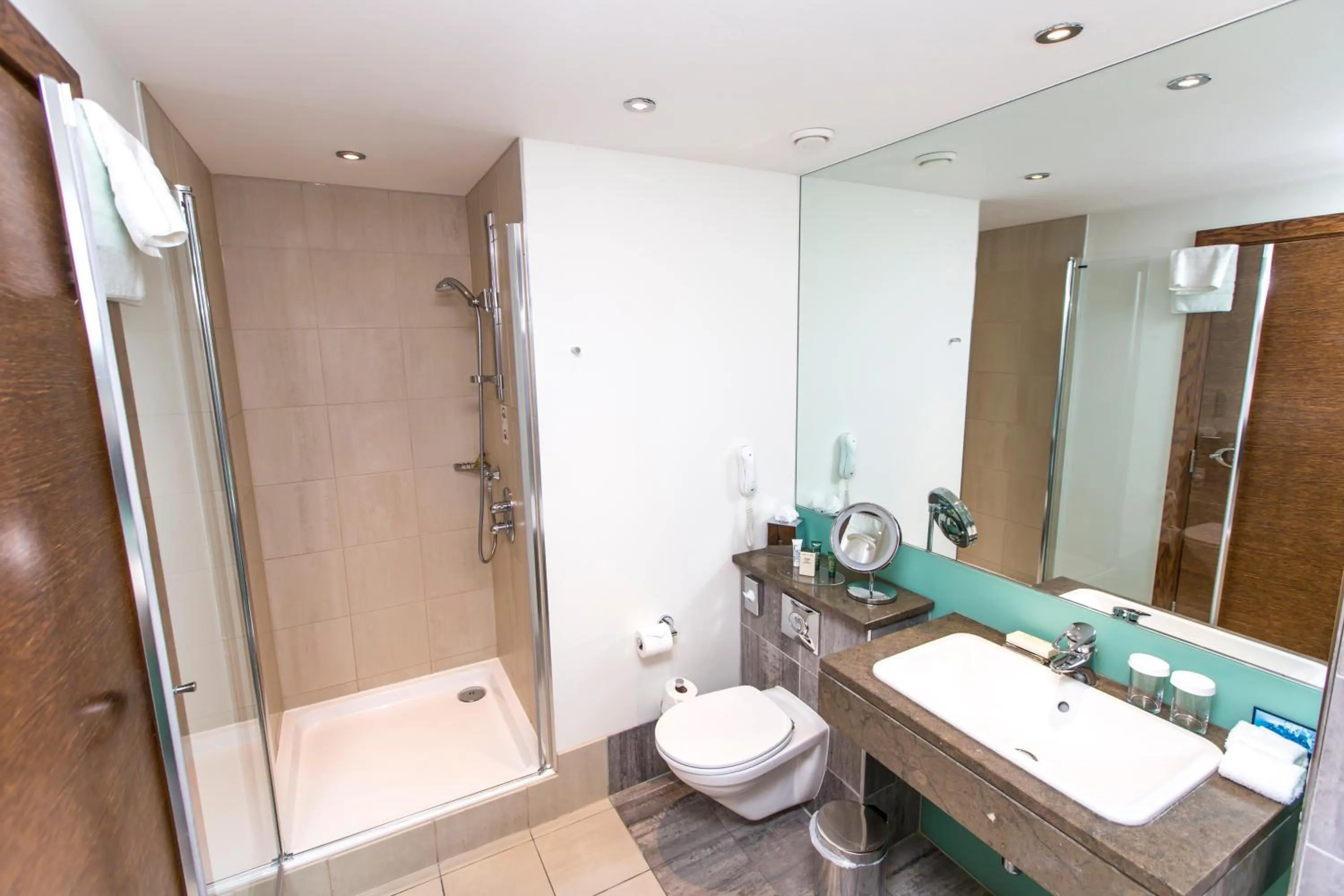 Shower in Hilton London Canary Wharf