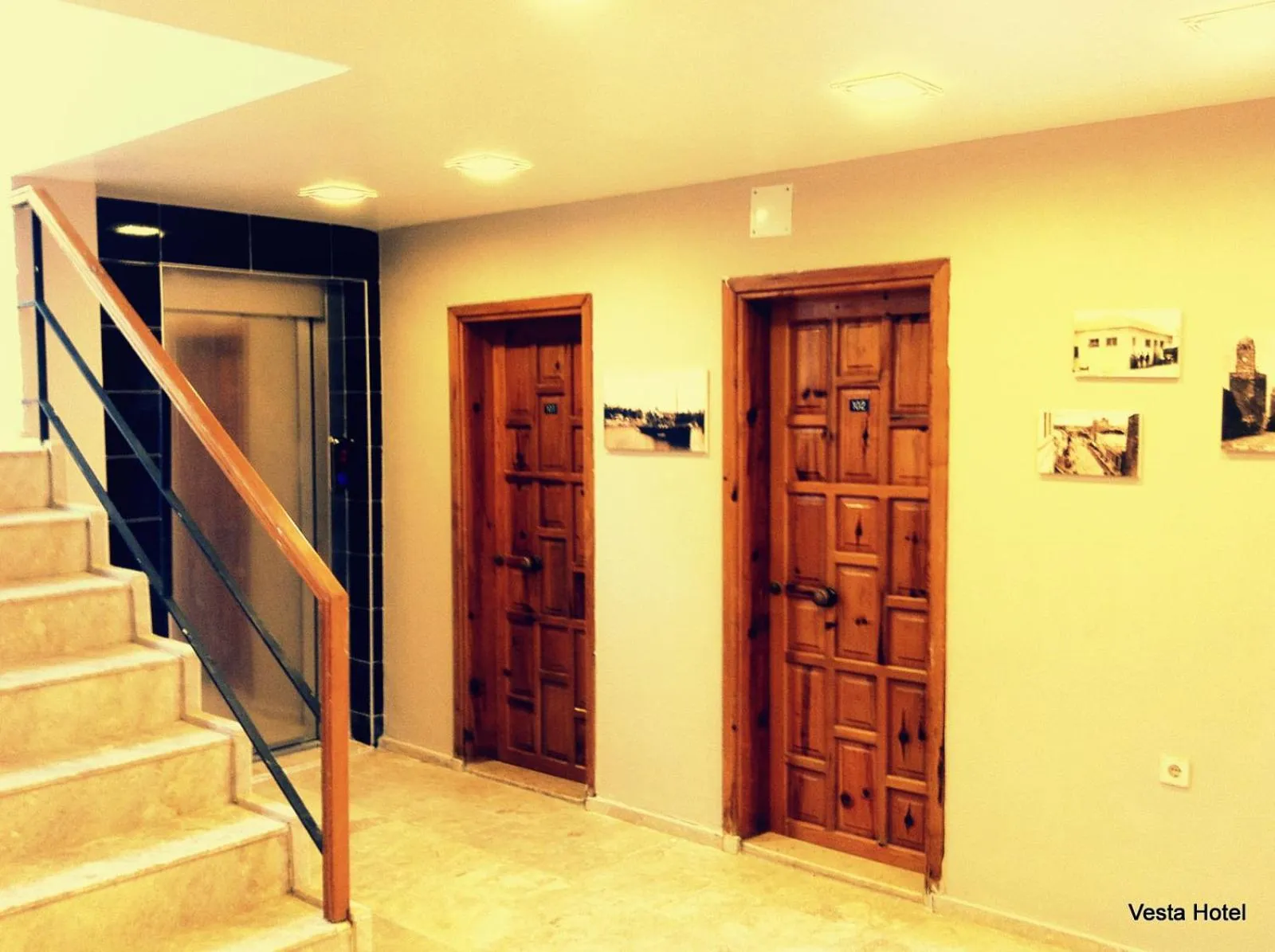 Text overlay in Vesta Hotel