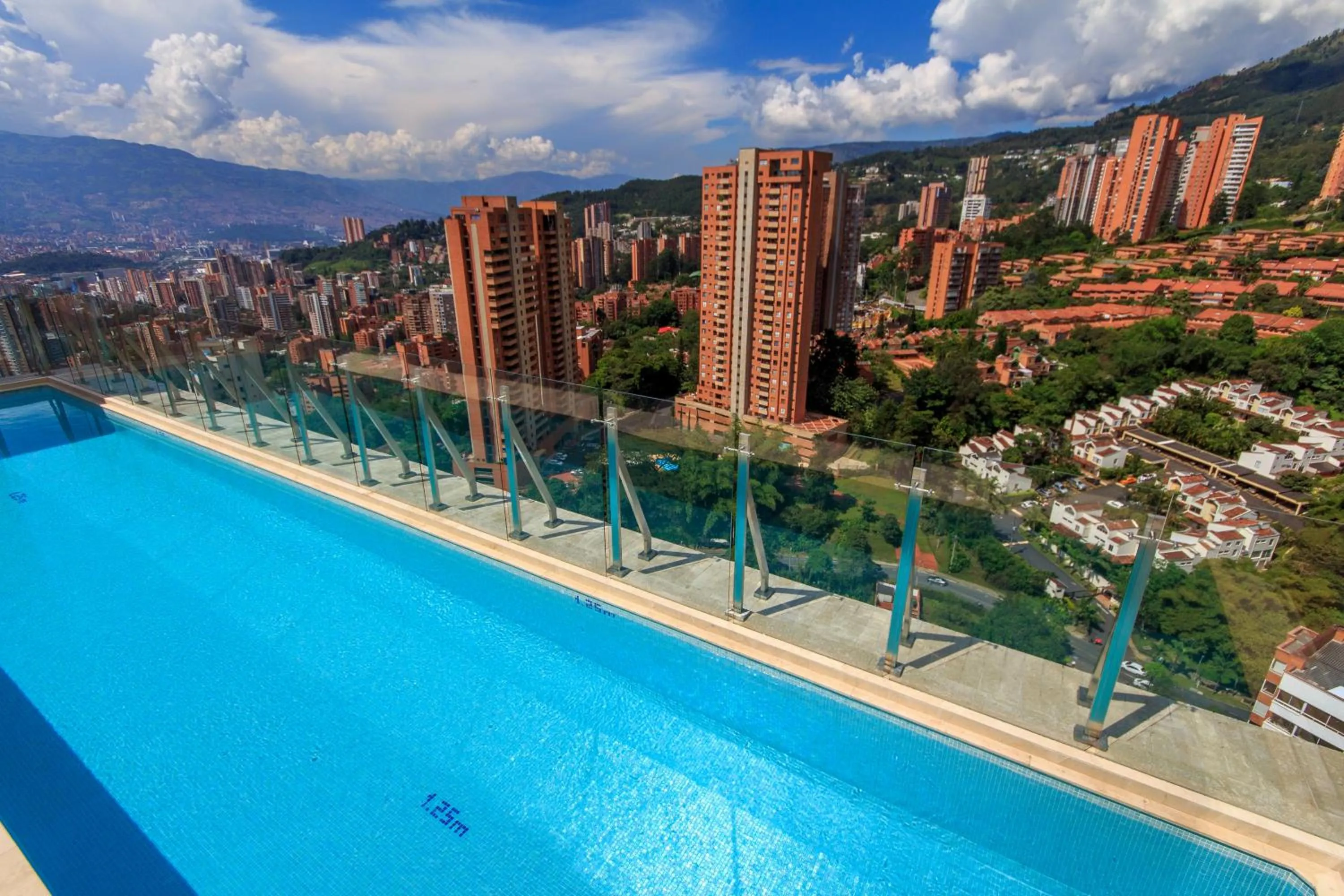 Pool view in Novotel Medellin El Tesoro