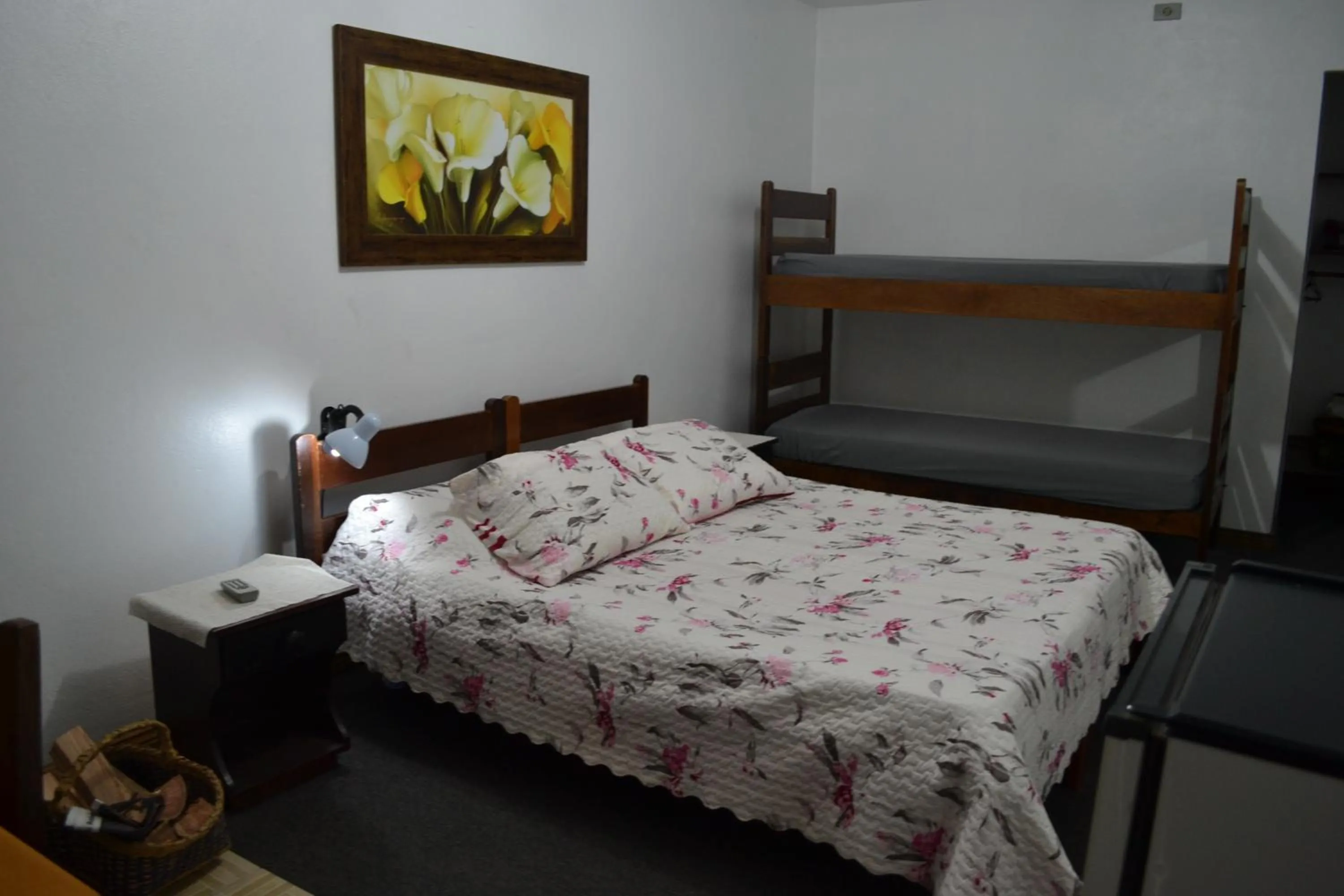 Bed in Hotel Pousada Dos Pinheiros
