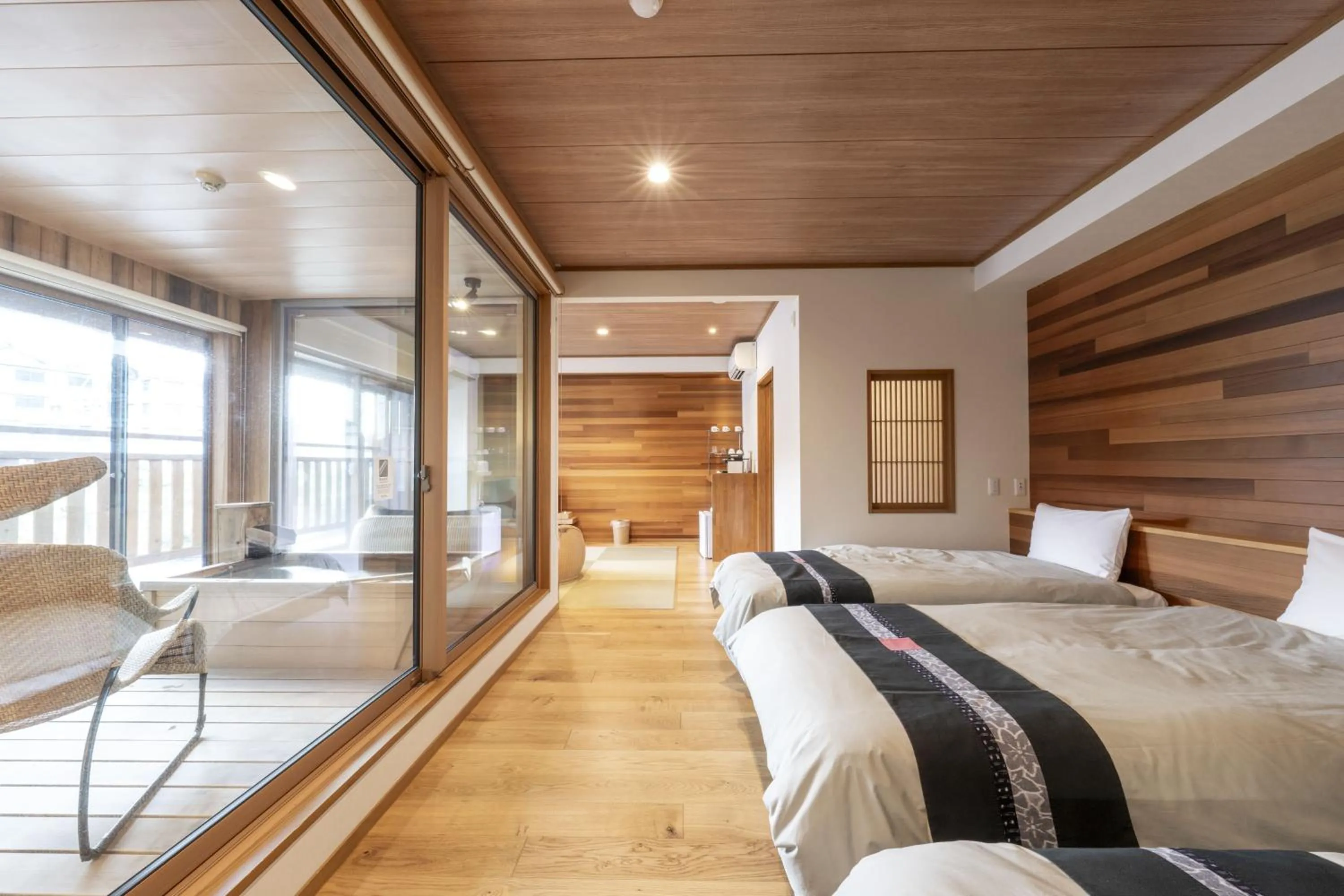 (302) Triple Room with Private Open-Air Onsen in Kawaichiya Ryokan