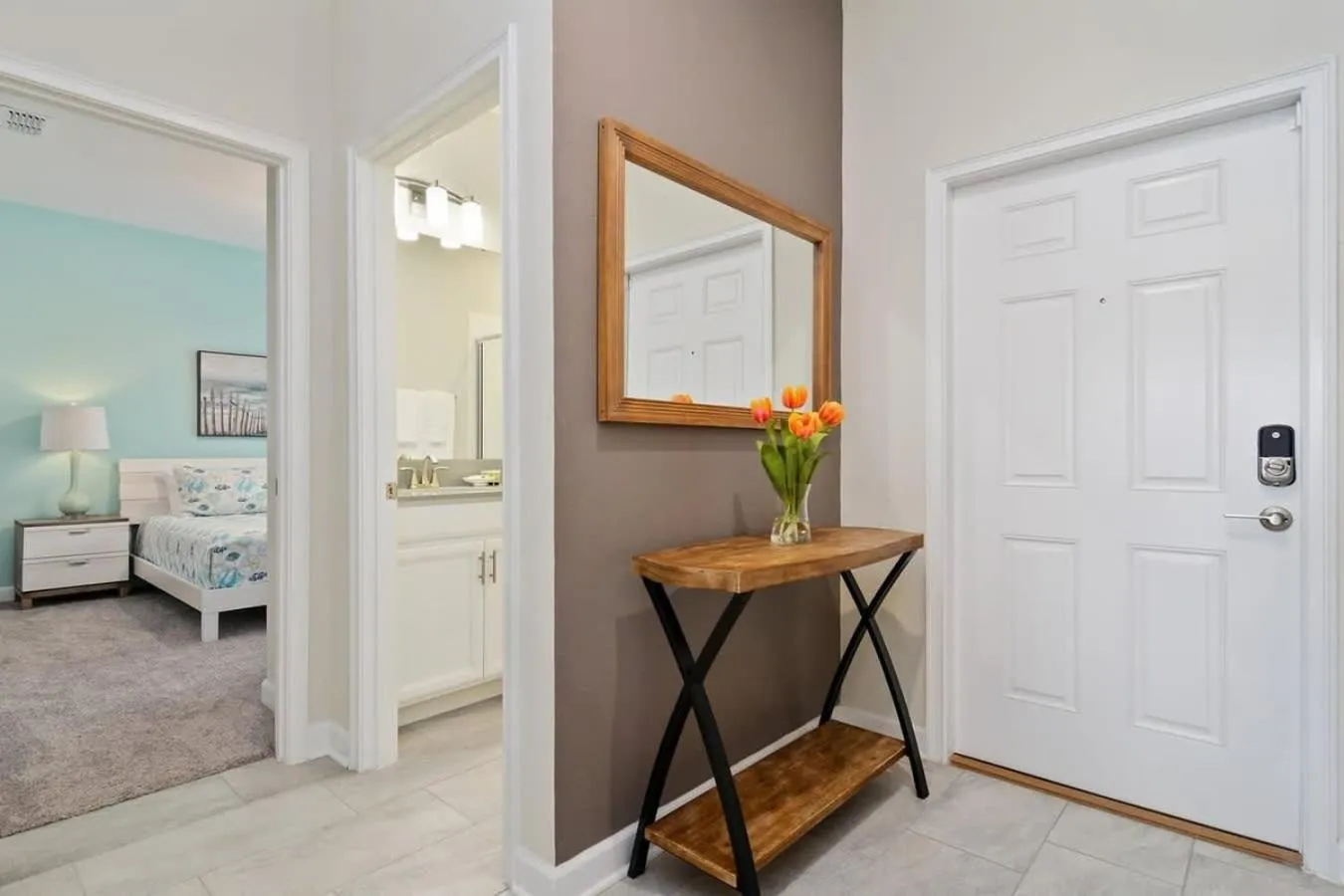 Bed in Four Bedrooms with Screen PoolStoreyLake 4910