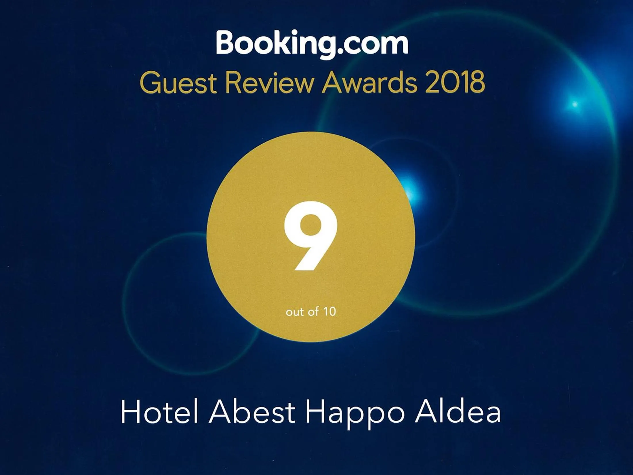 Certificate/Award in Hotel Abest Happo Aldea