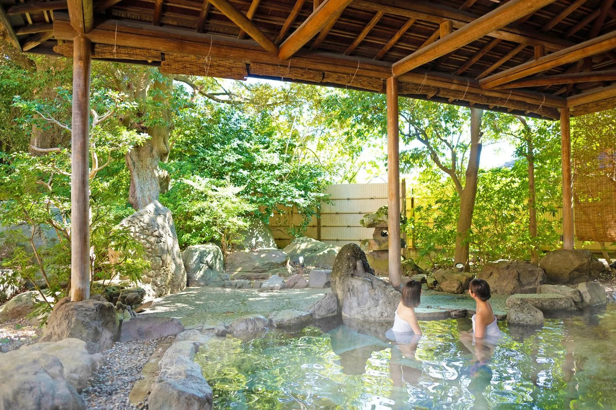 Open Air Bath in Ooedo Onsen Monogatari Awara
