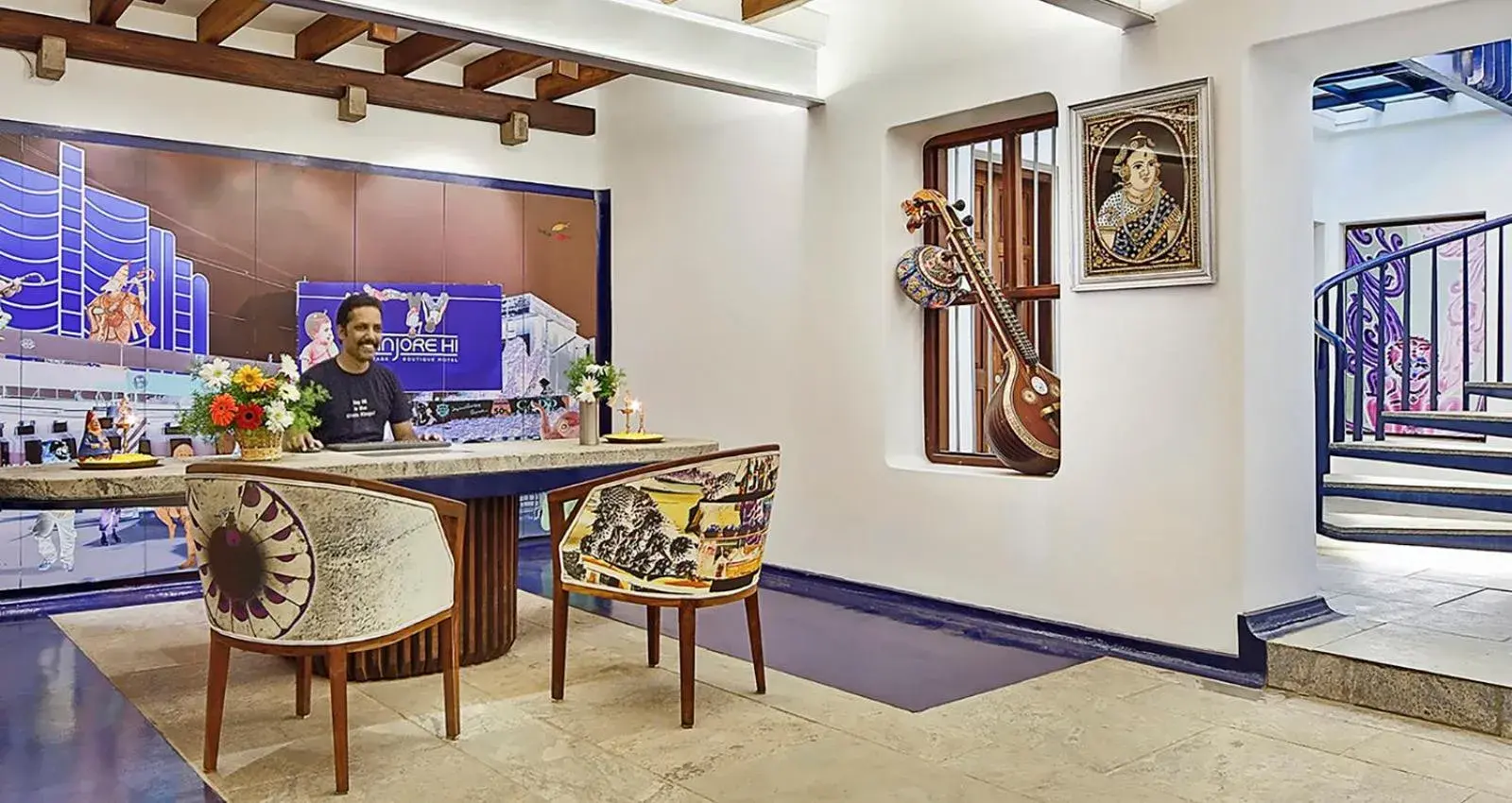 Lobby or reception in Tanjore Hi Hotel Lobby or reception in Tanjore Hi Hotel