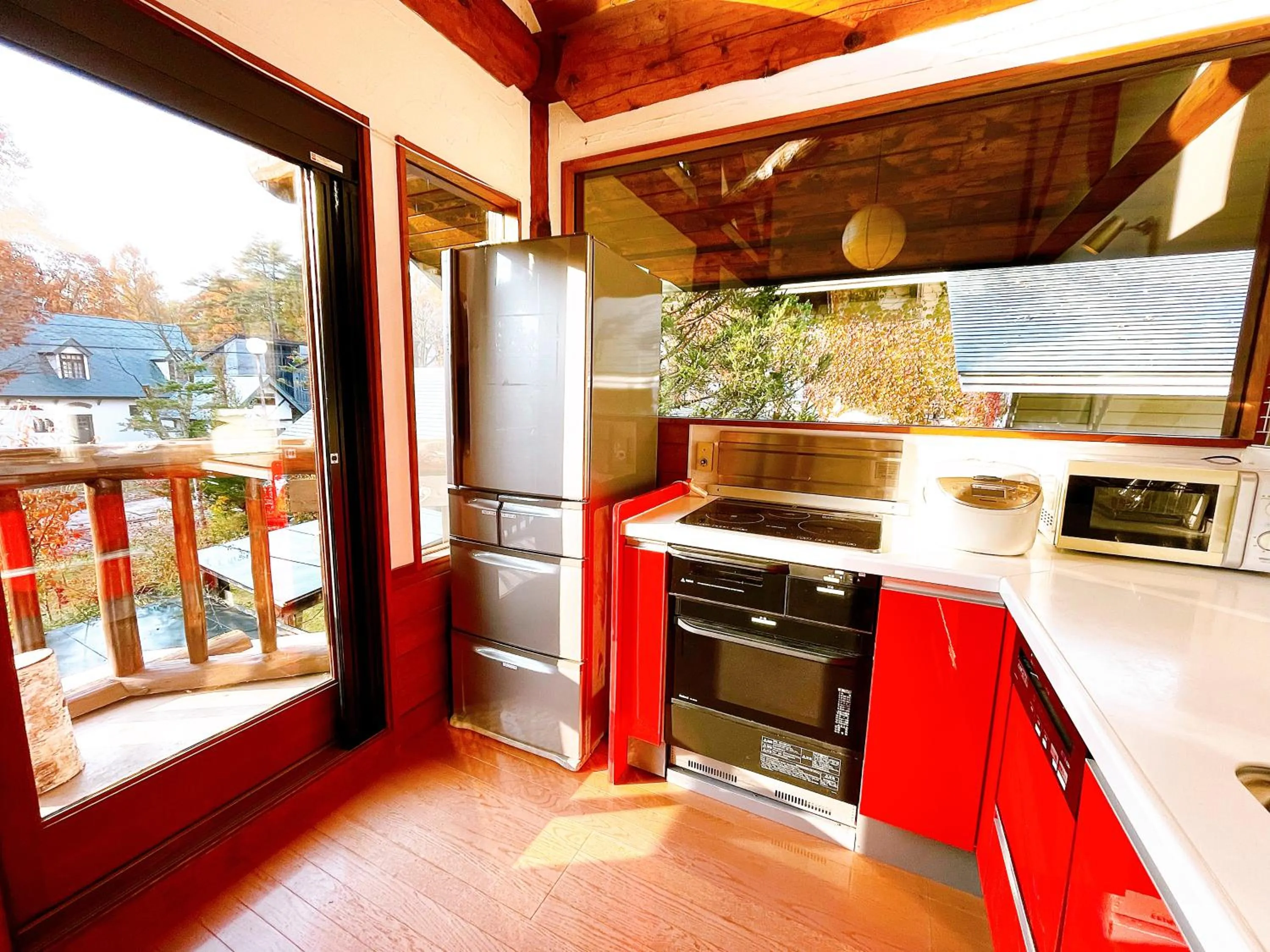 Kitchen or kitchenette in Hakuba Brownie Cottages
