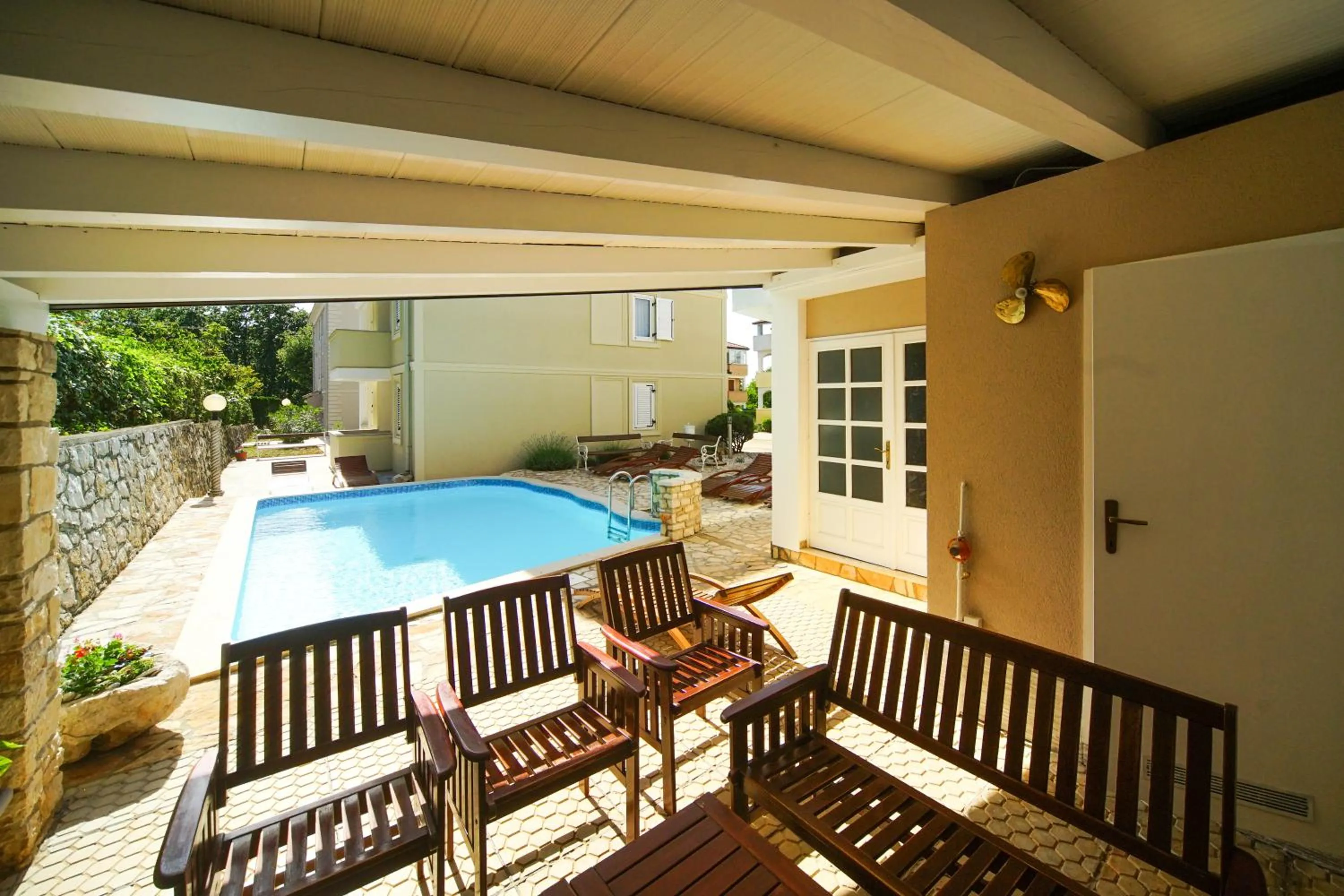 Pool view in Apartments and Rooms Degra