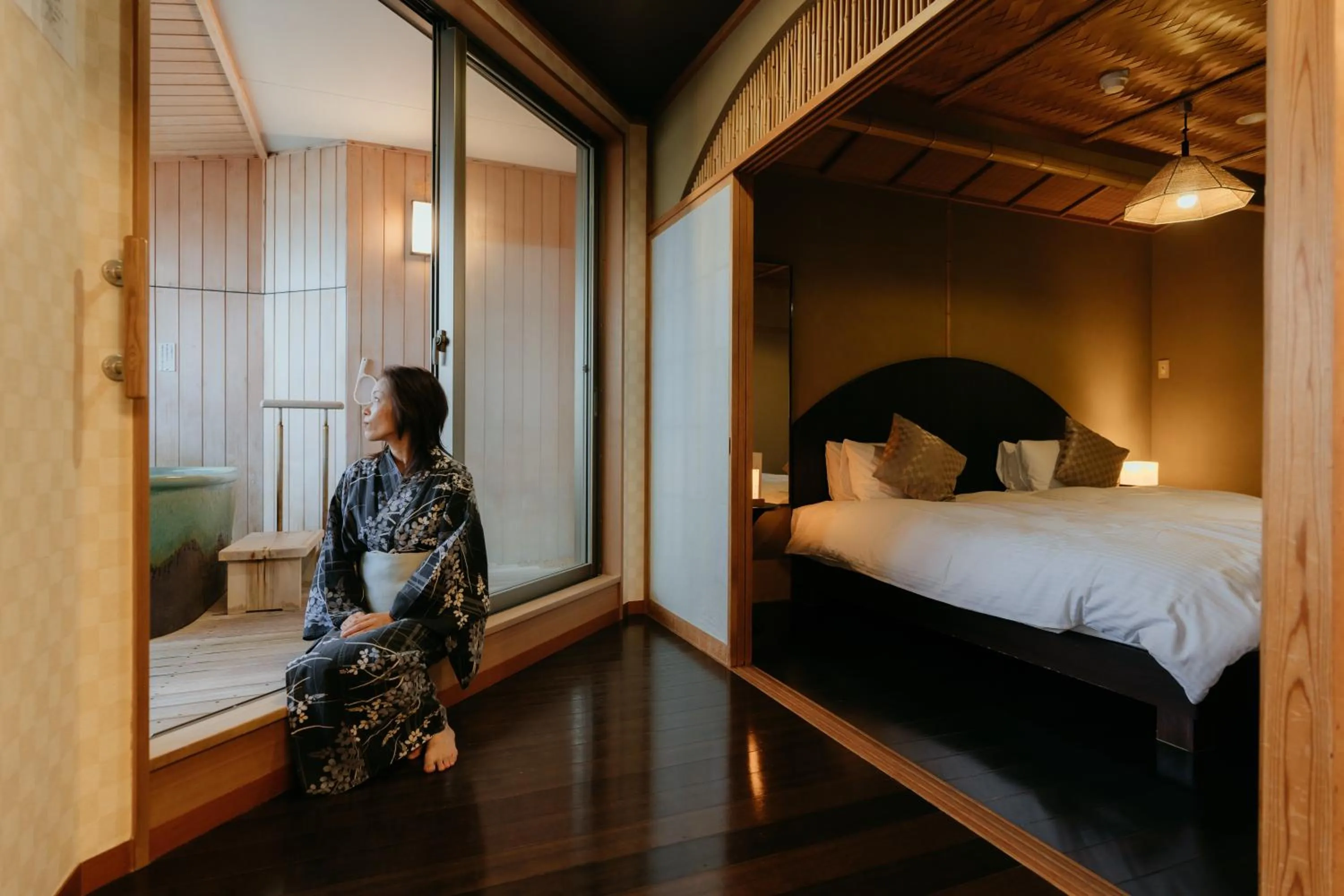 Photo of the whole room, Bed in Tokigasane