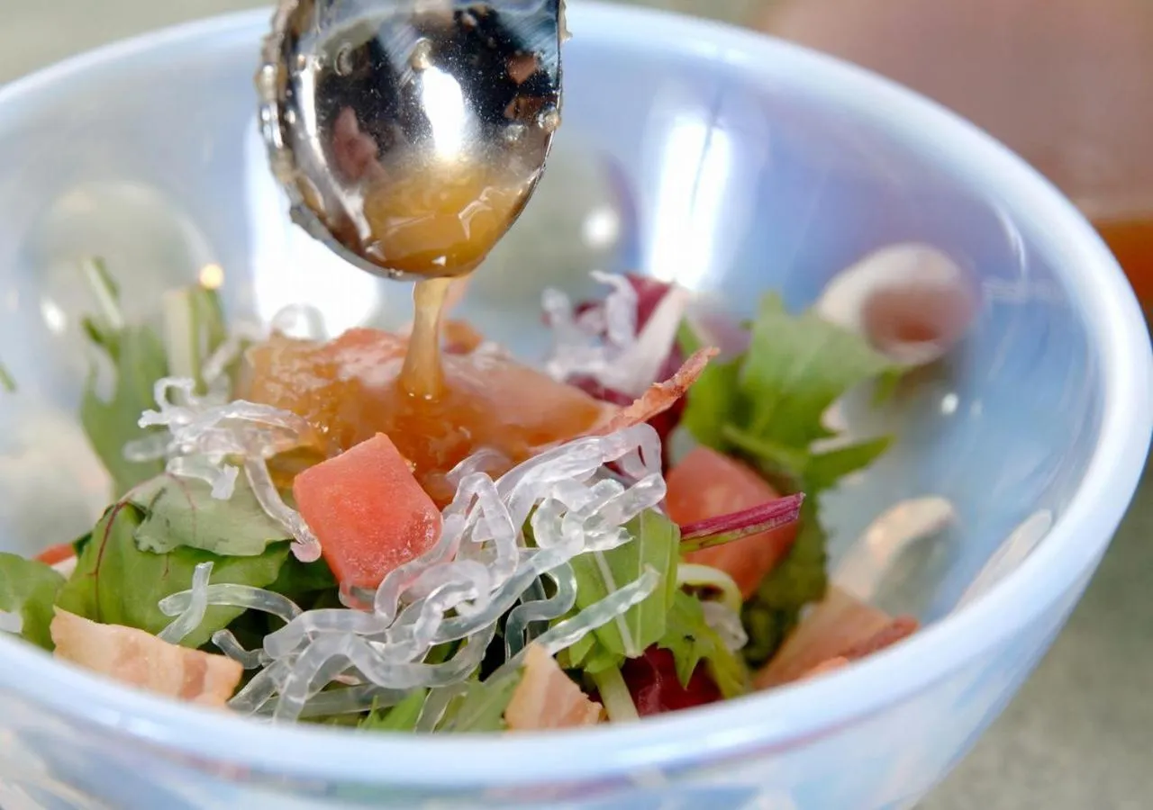 Asian breakfast in Tokigasane