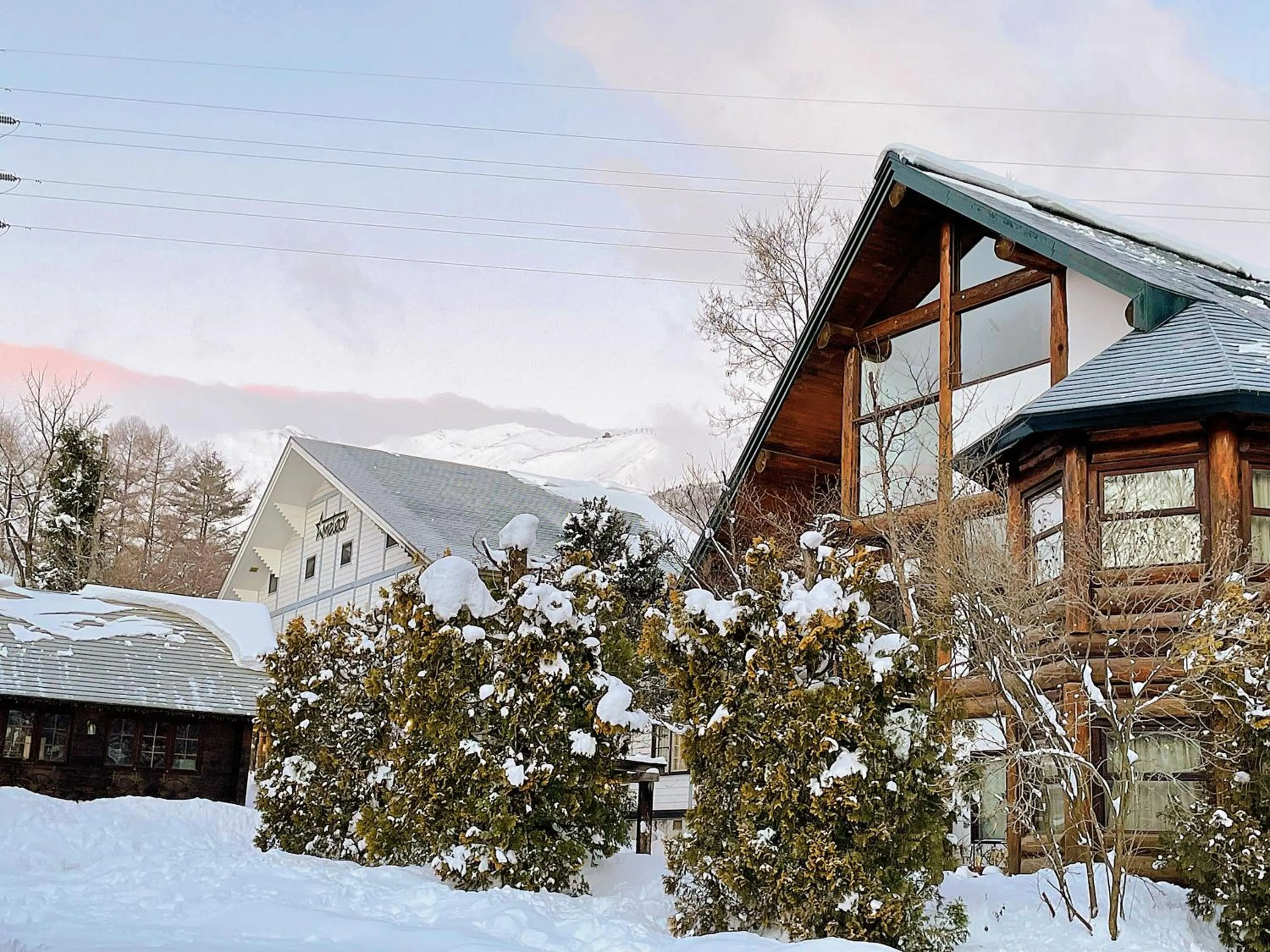 Property building in Hakuba Pension & Log Hotel Meteor