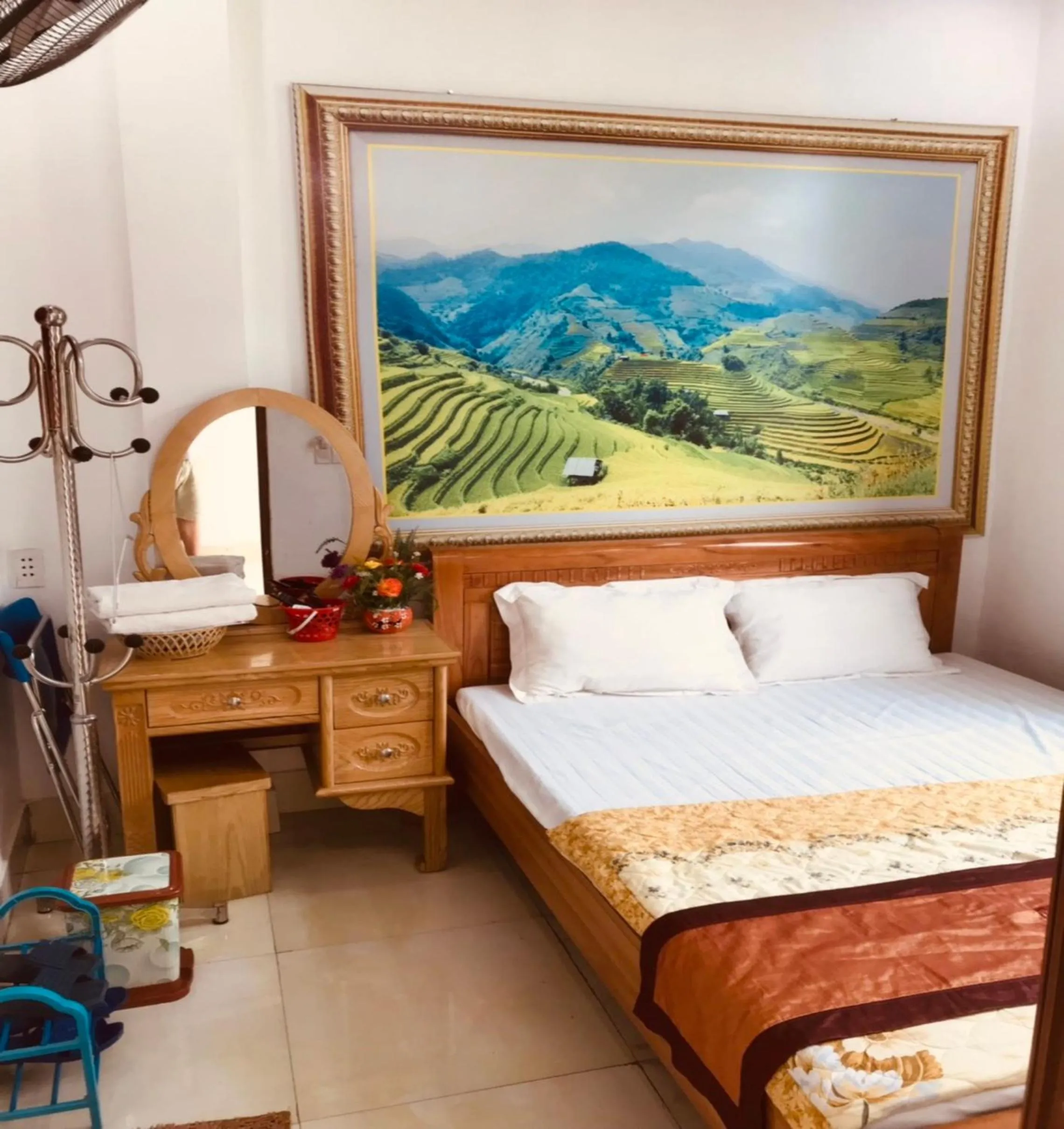 Bed in Yen Minh Hotel Thien An