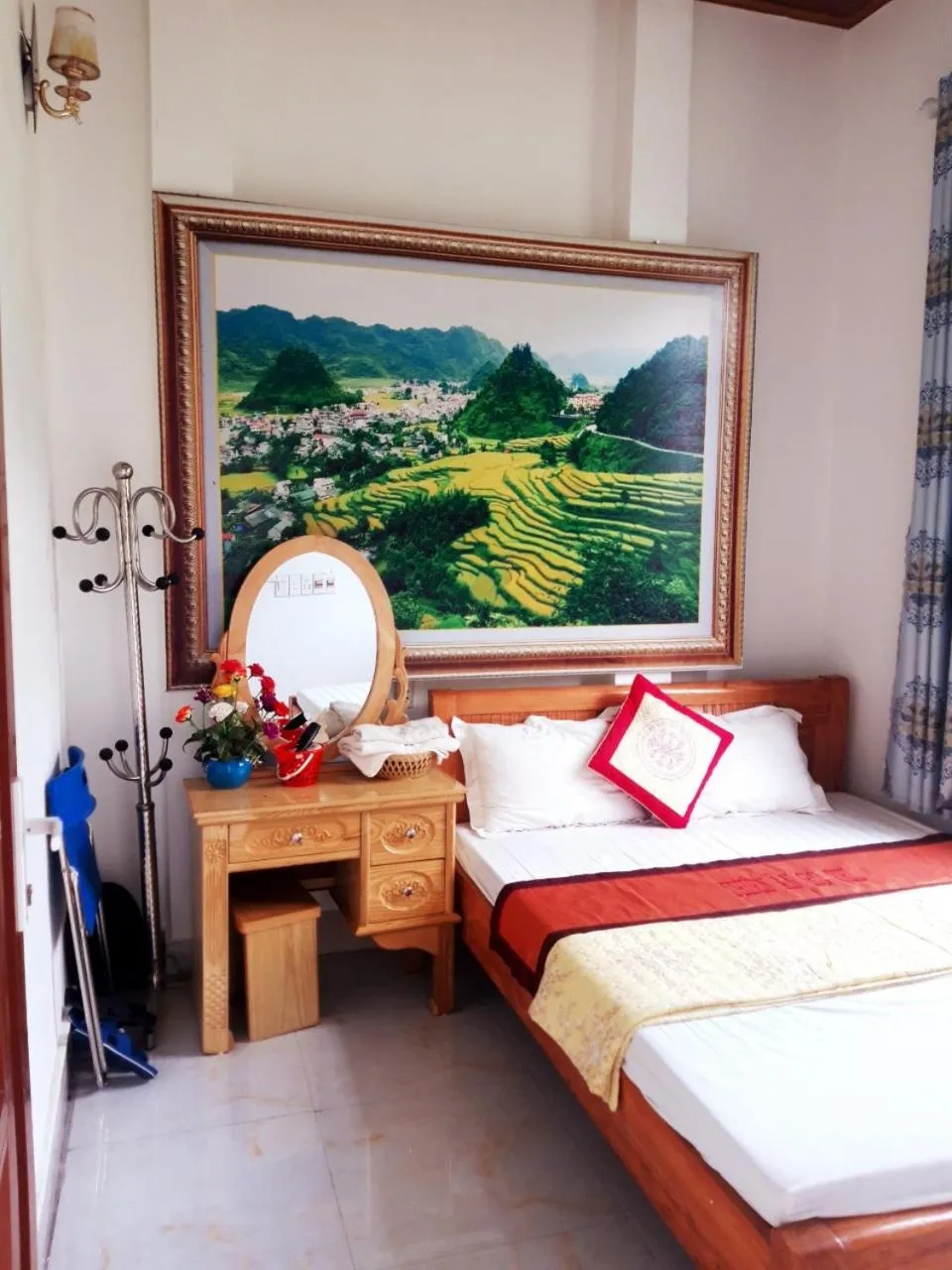 Bed in Yen Minh Hotel Thien An
