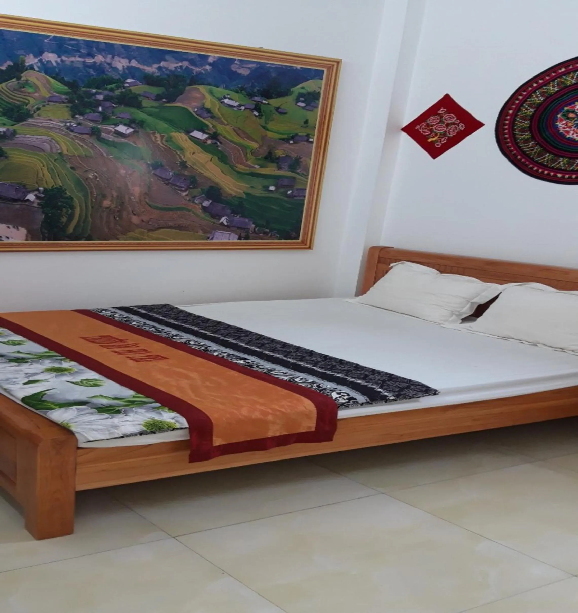 Bed in Yen Minh Hotel Thien An