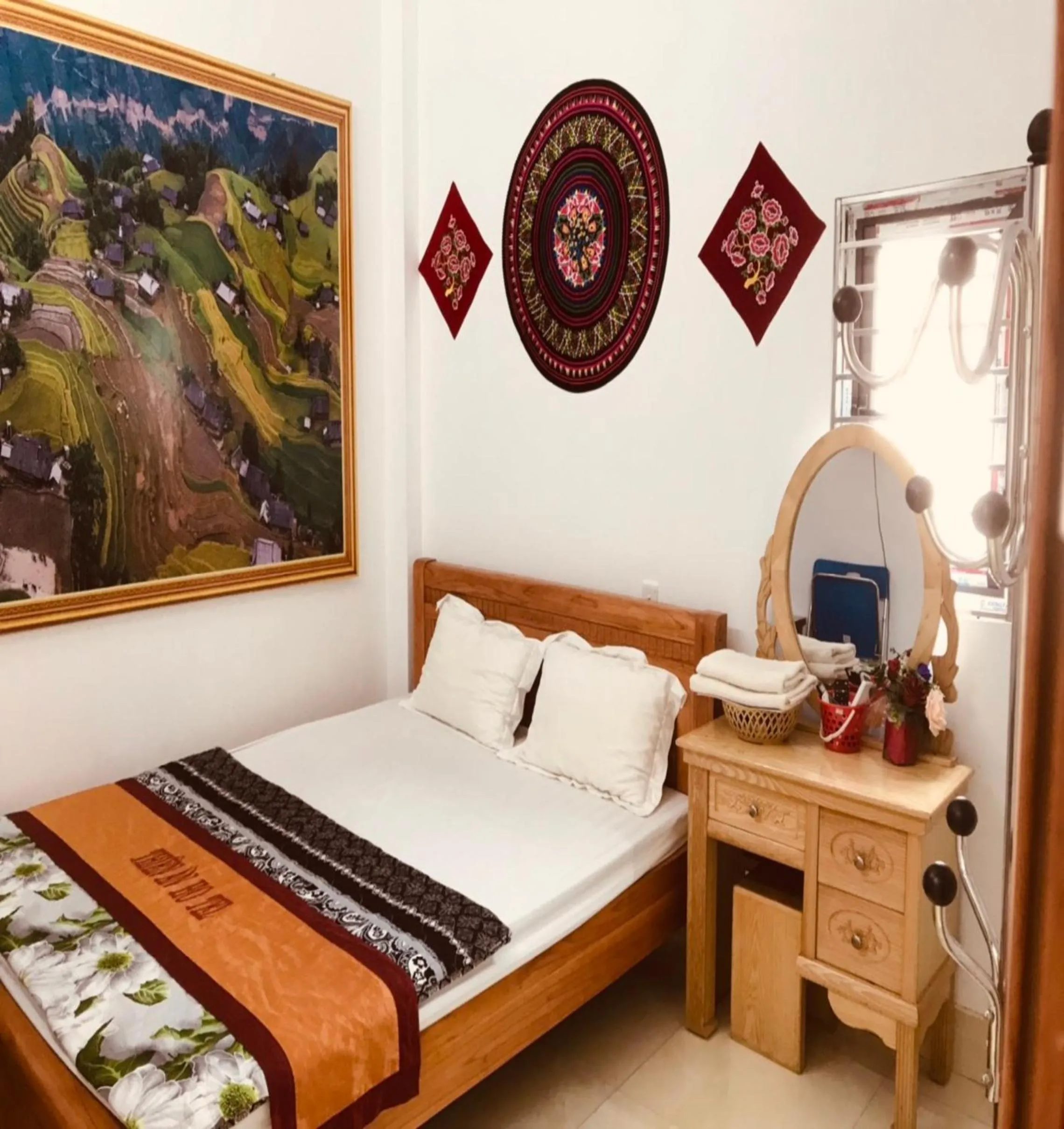 Bed in Yen Minh Hotel Thien An